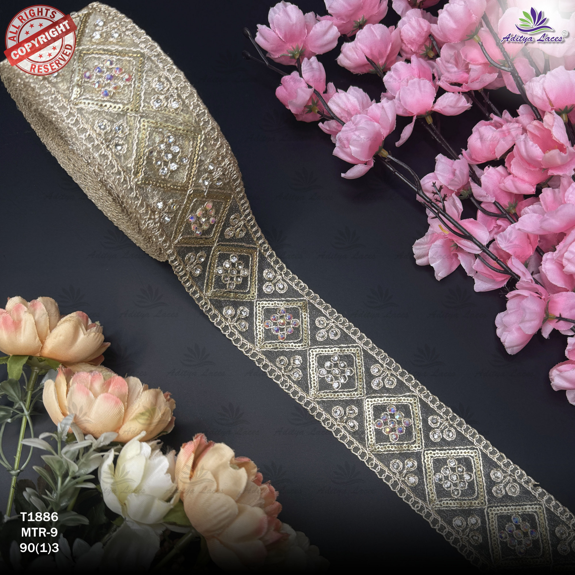 Premium Sequence Border for Garment Design
