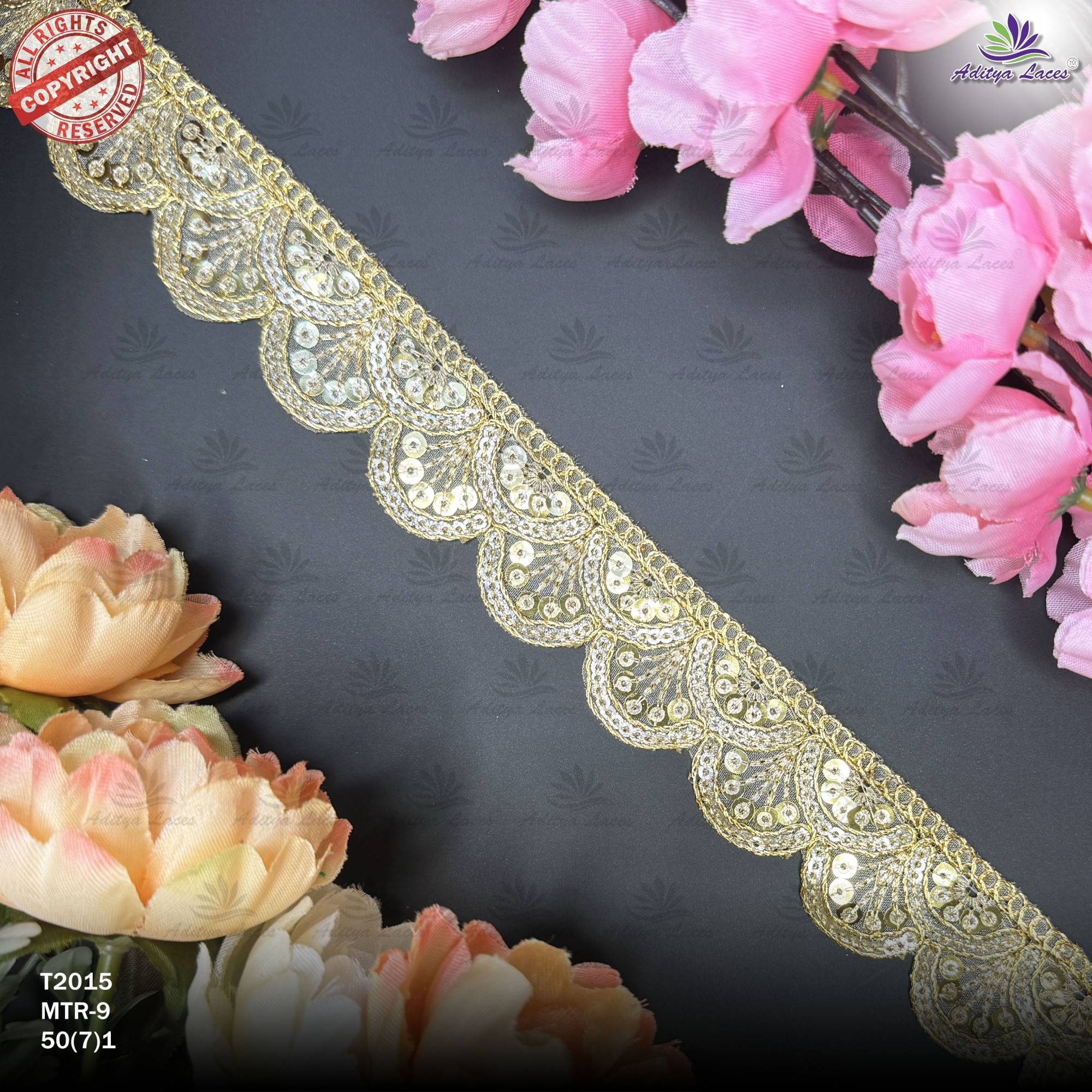Designer Embroidery Lace for Sarees Lehengas