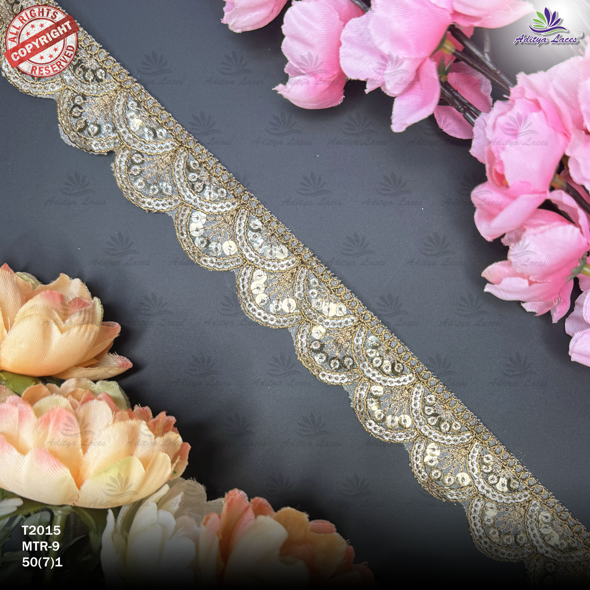 Designer Embroidery Lace for Sarees Lehengas