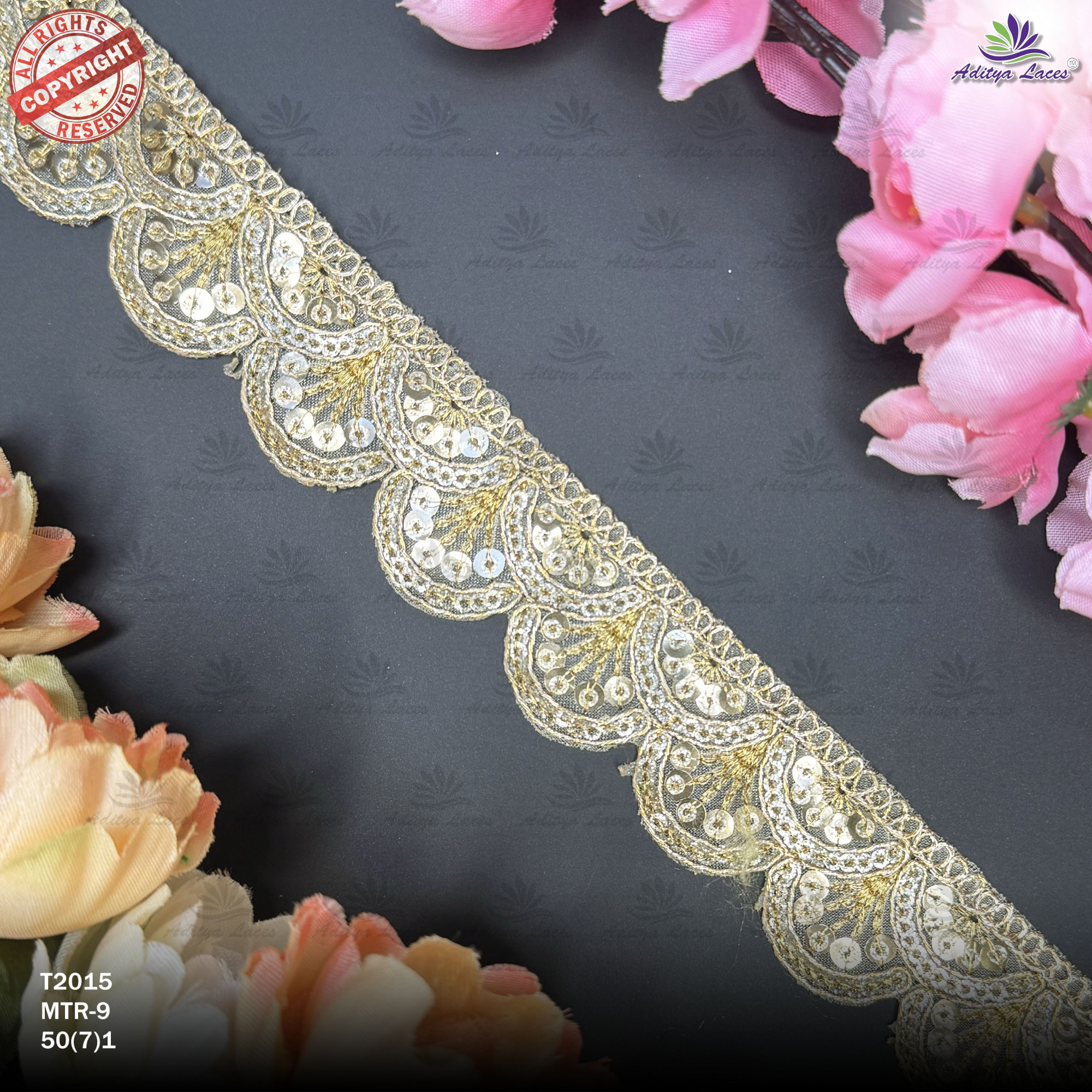 Designer Embroidery Lace for Sarees Lehengas