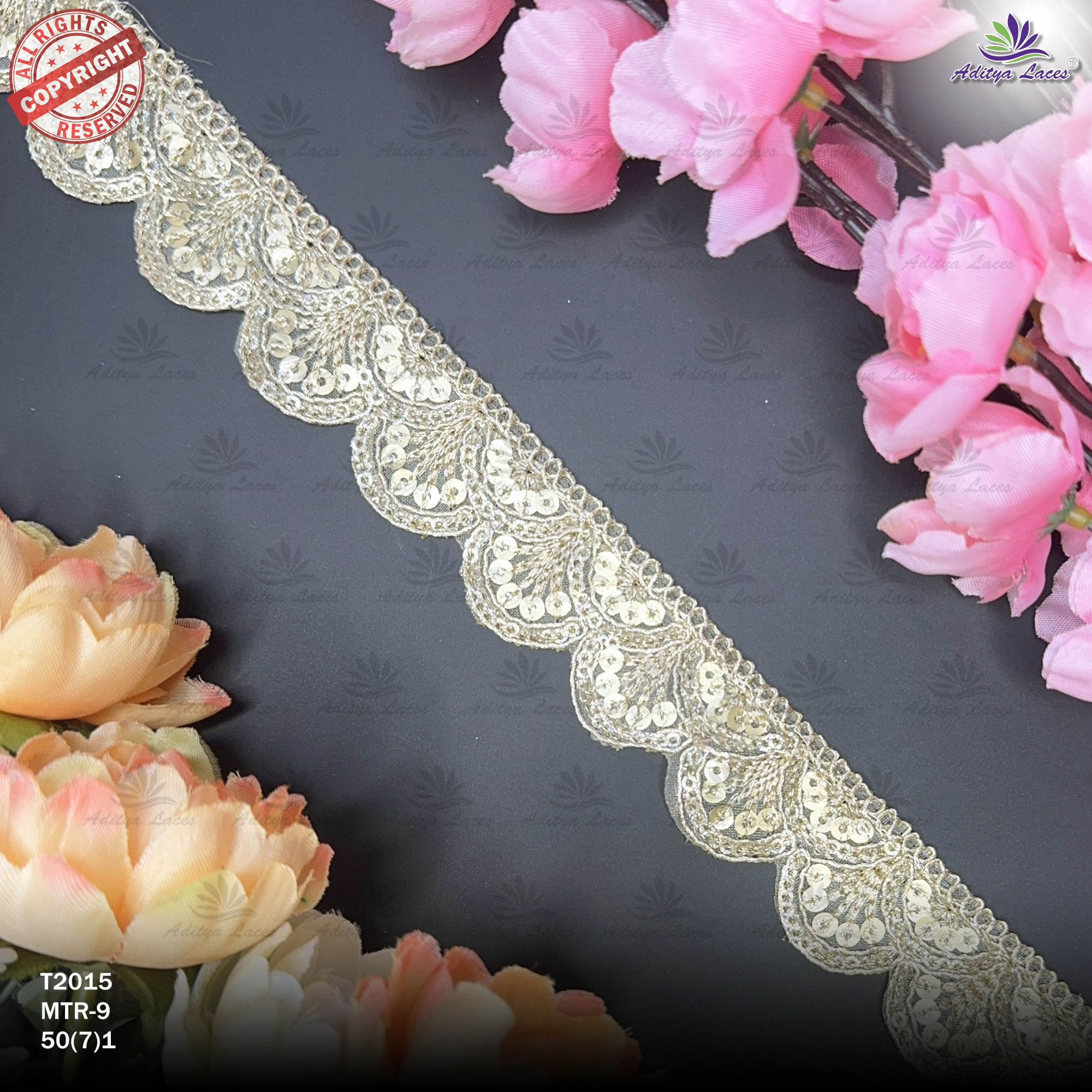 Designer Embroidery Lace for Sarees Lehengas