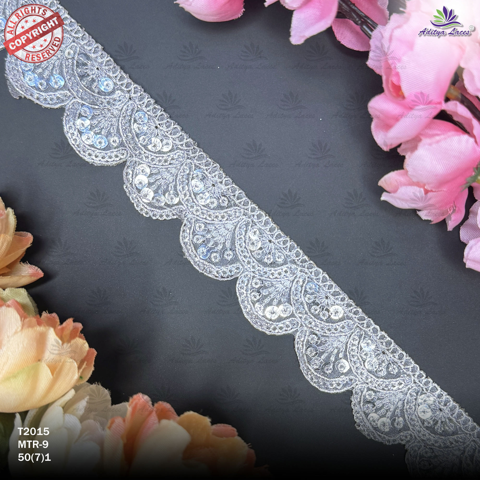 Designer Embroidery Lace for Sarees Lehengas