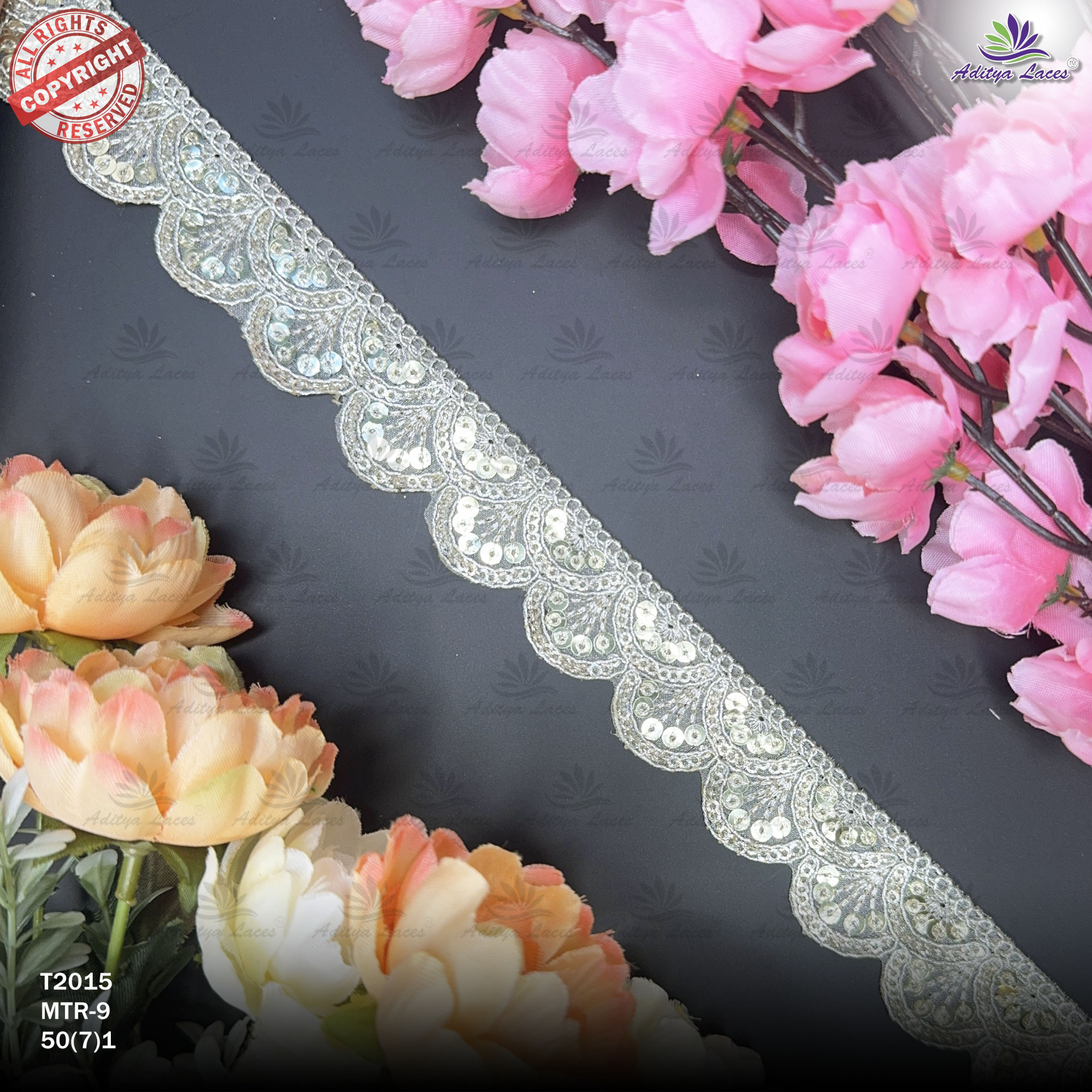 Designer Embroidery Lace for Sarees Lehengas