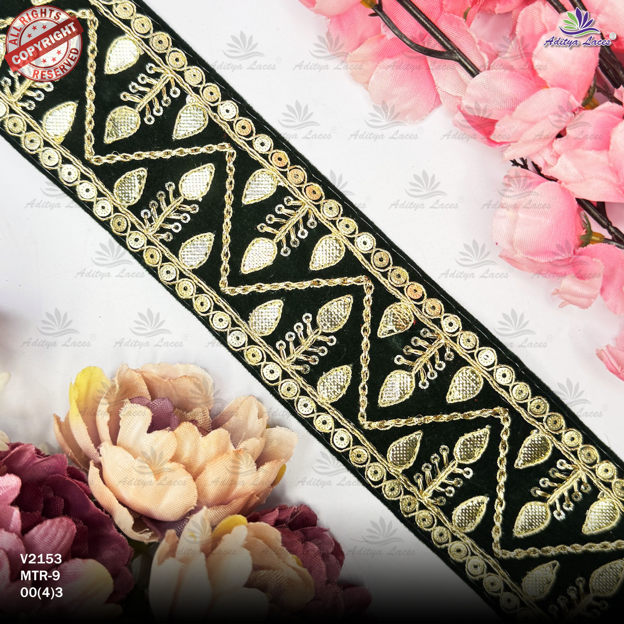 Designer Gota Patti Lace Border for Saree Bridal Wear