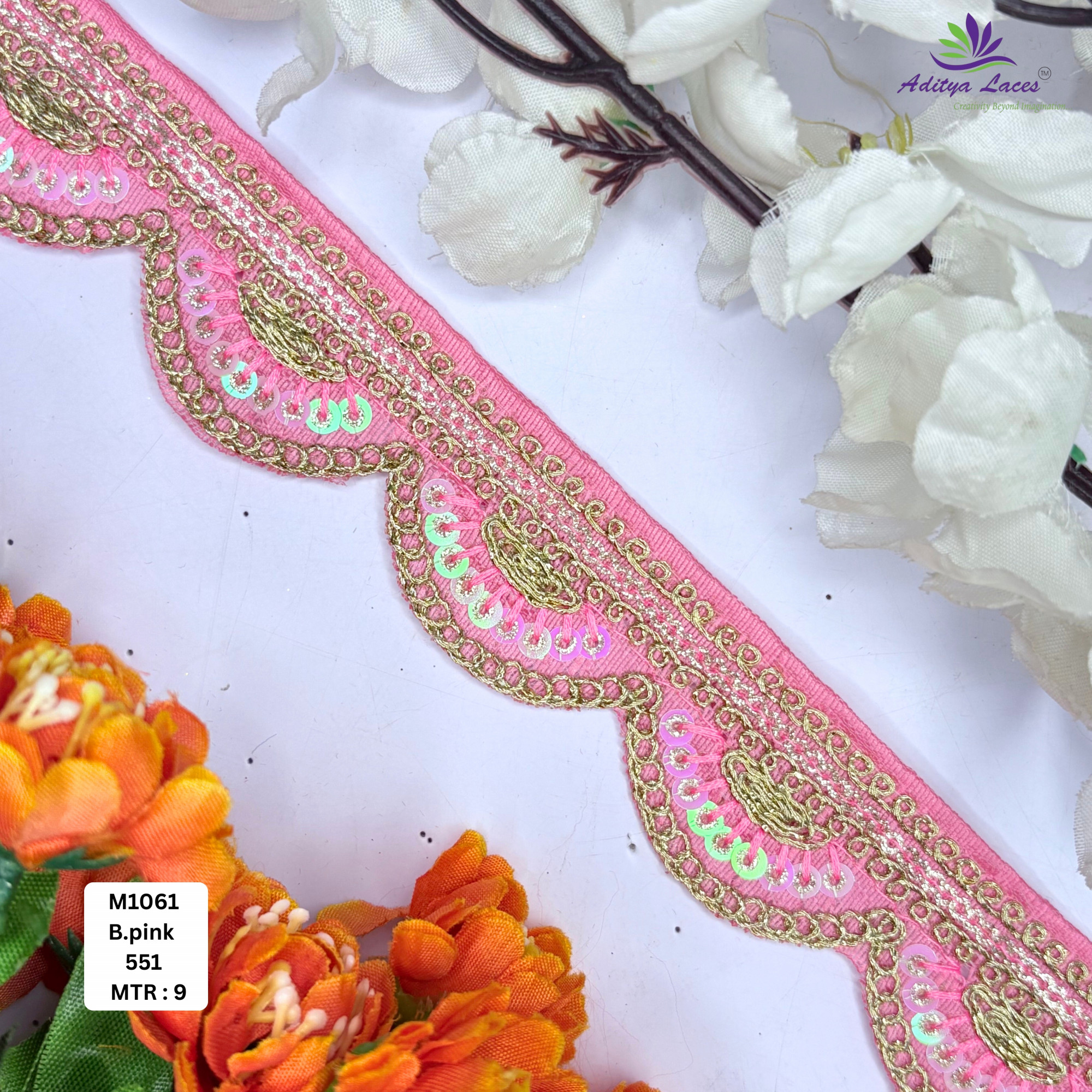 Decorative Malbari Lace Saree Border for Saree Blouse