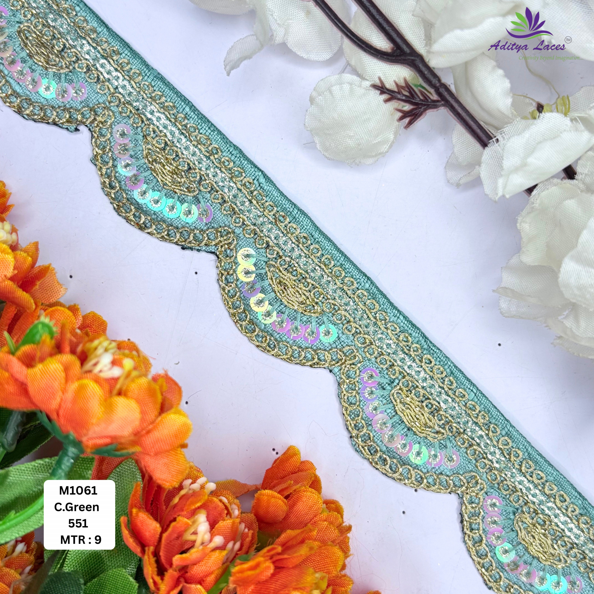 Decorative Malbari Lace Saree Border for Saree Blouse