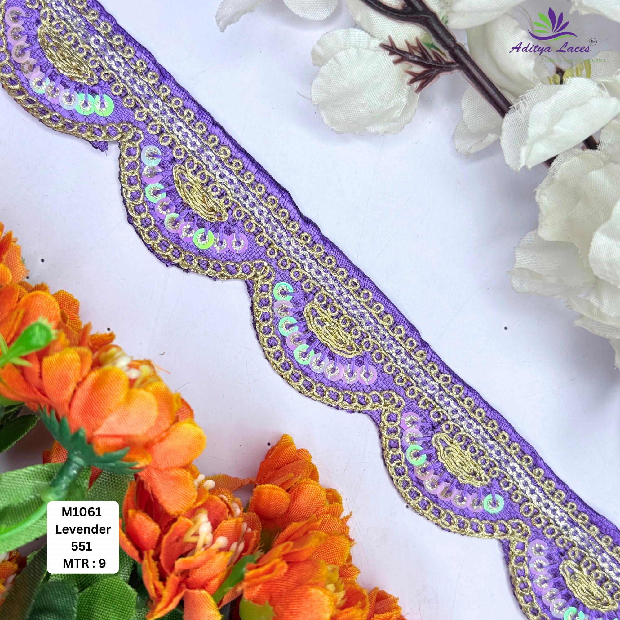 Decorative Malbari Lace Saree Border for Saree Blouse