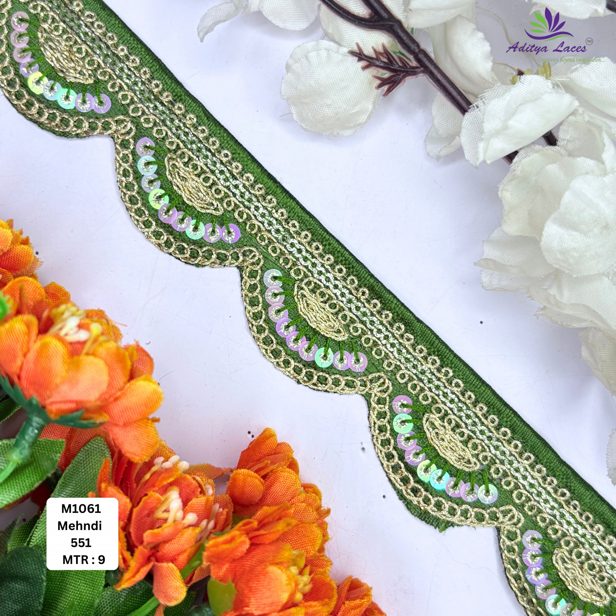 Decorative Malbari Lace Saree Border for Saree Blouse