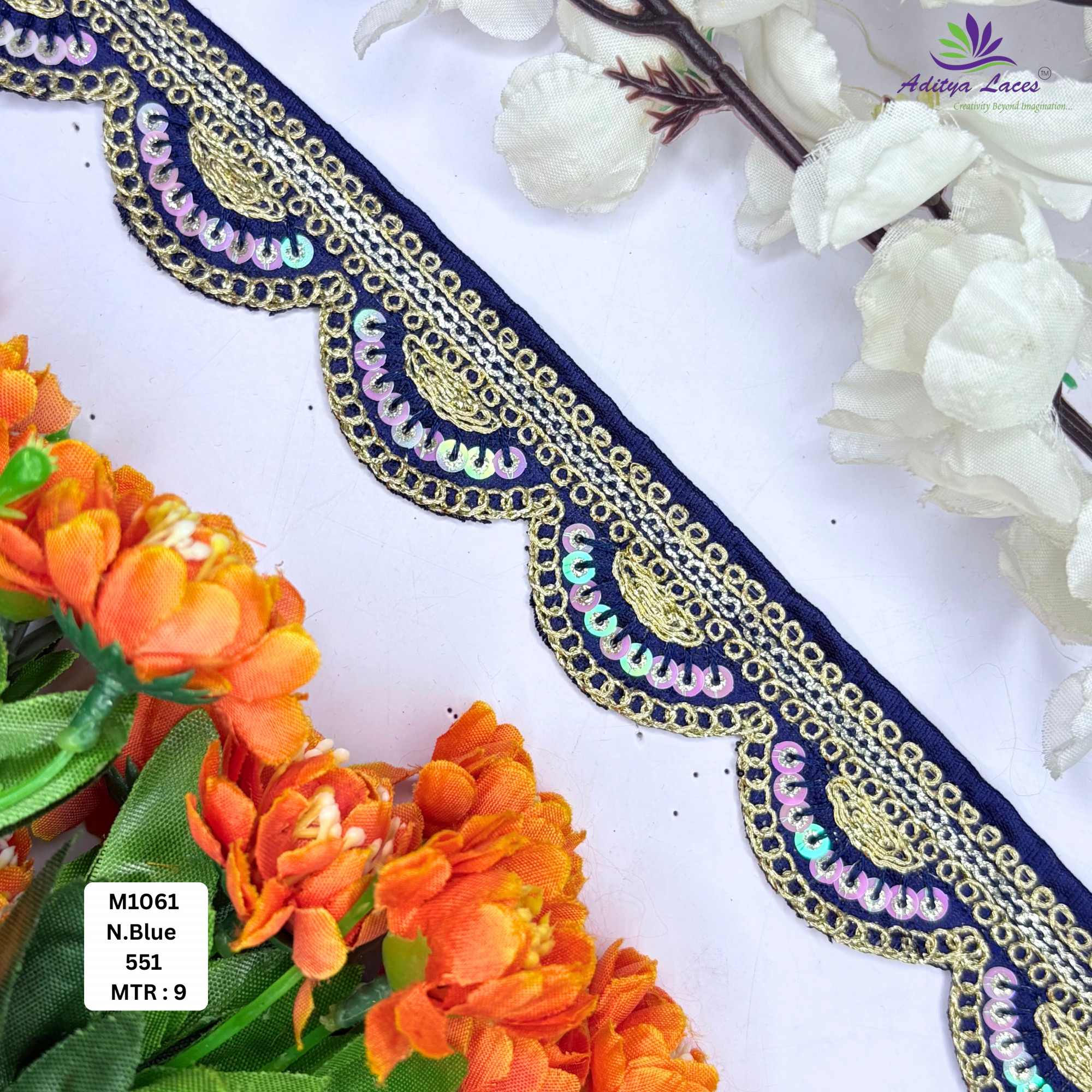 Decorative Malbari Lace Saree Border for Saree Blouse