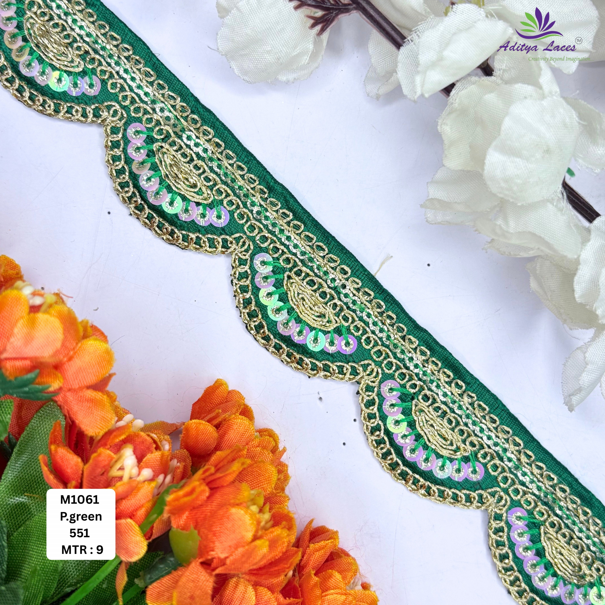 Decorative Malbari Lace Saree Border for Saree Blouse