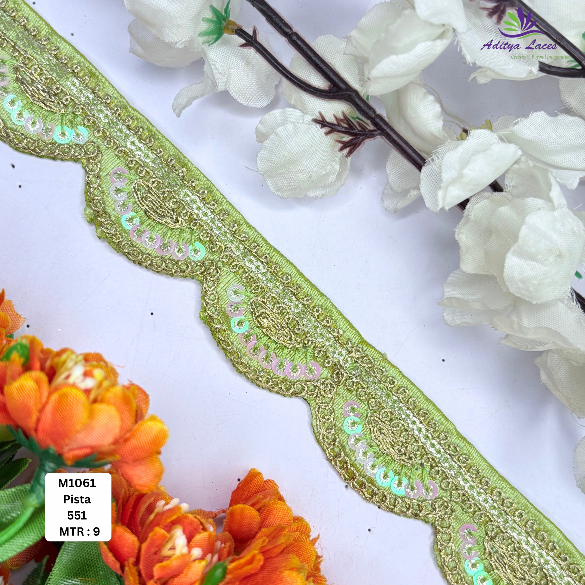 Decorative Malbari Lace Saree Border for Saree Blouse