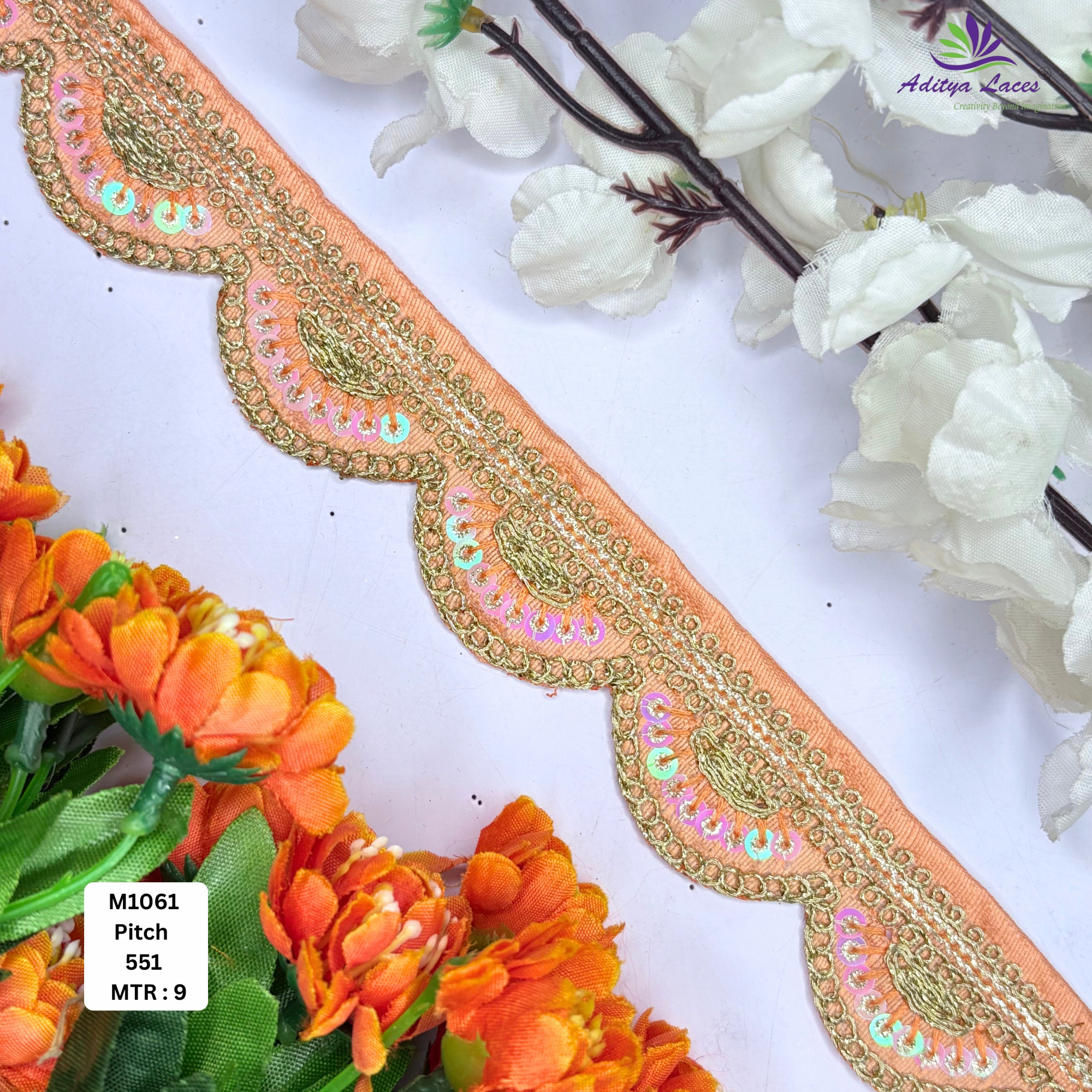 Decorative Malbari Lace Saree Border for Saree Blouse