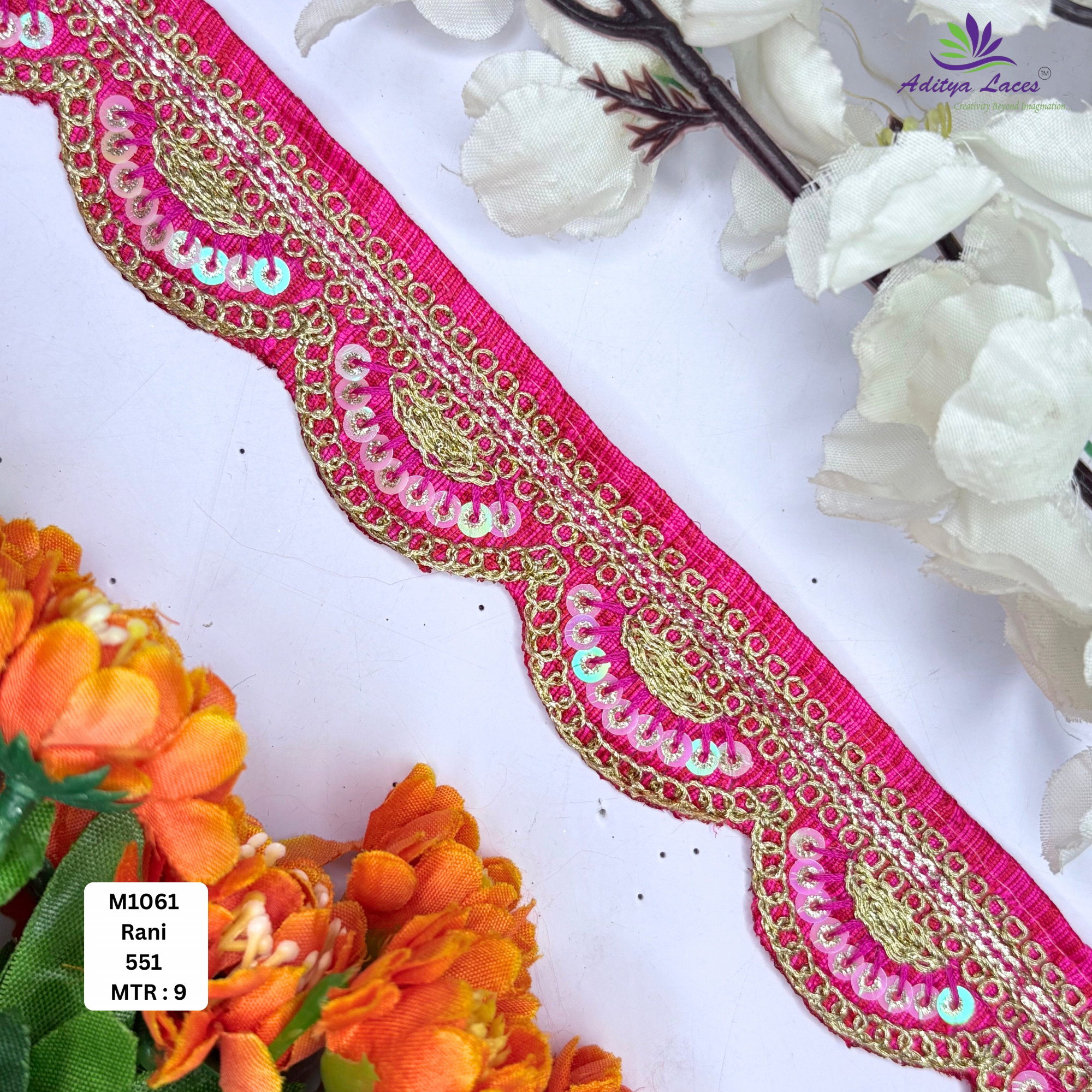 Decorative Malbari Lace Saree Border for Saree Blouse