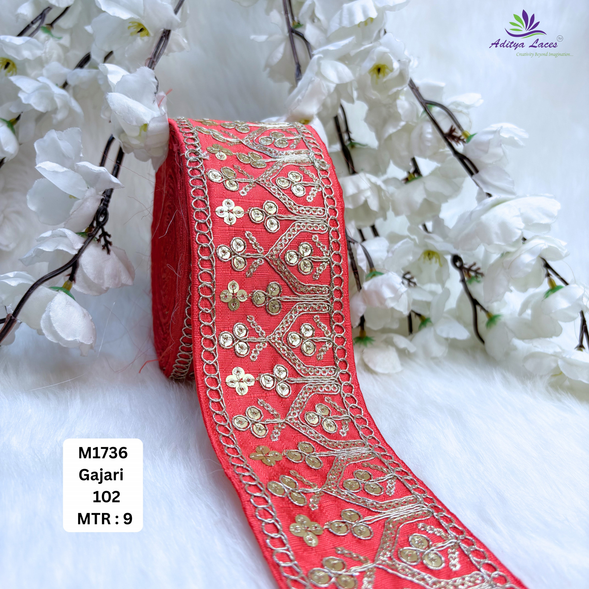 Classic Malbari Lace Border for Kurti Dupatta