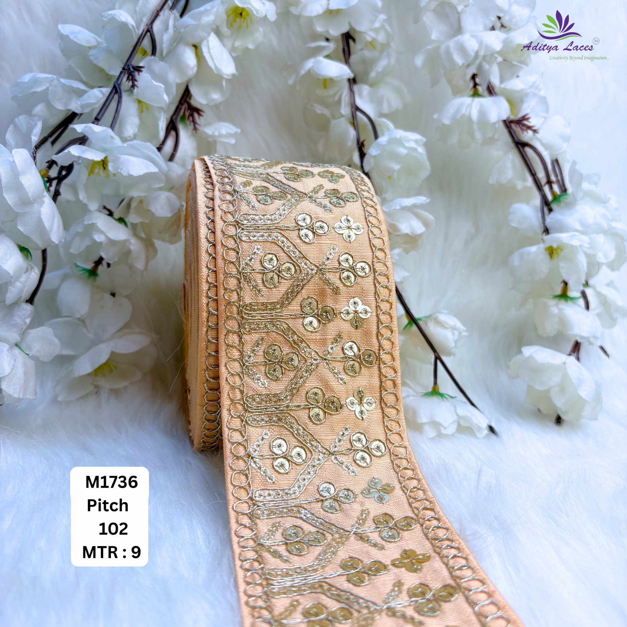 Classic Malbari Lace Border for Kurti Dupatta