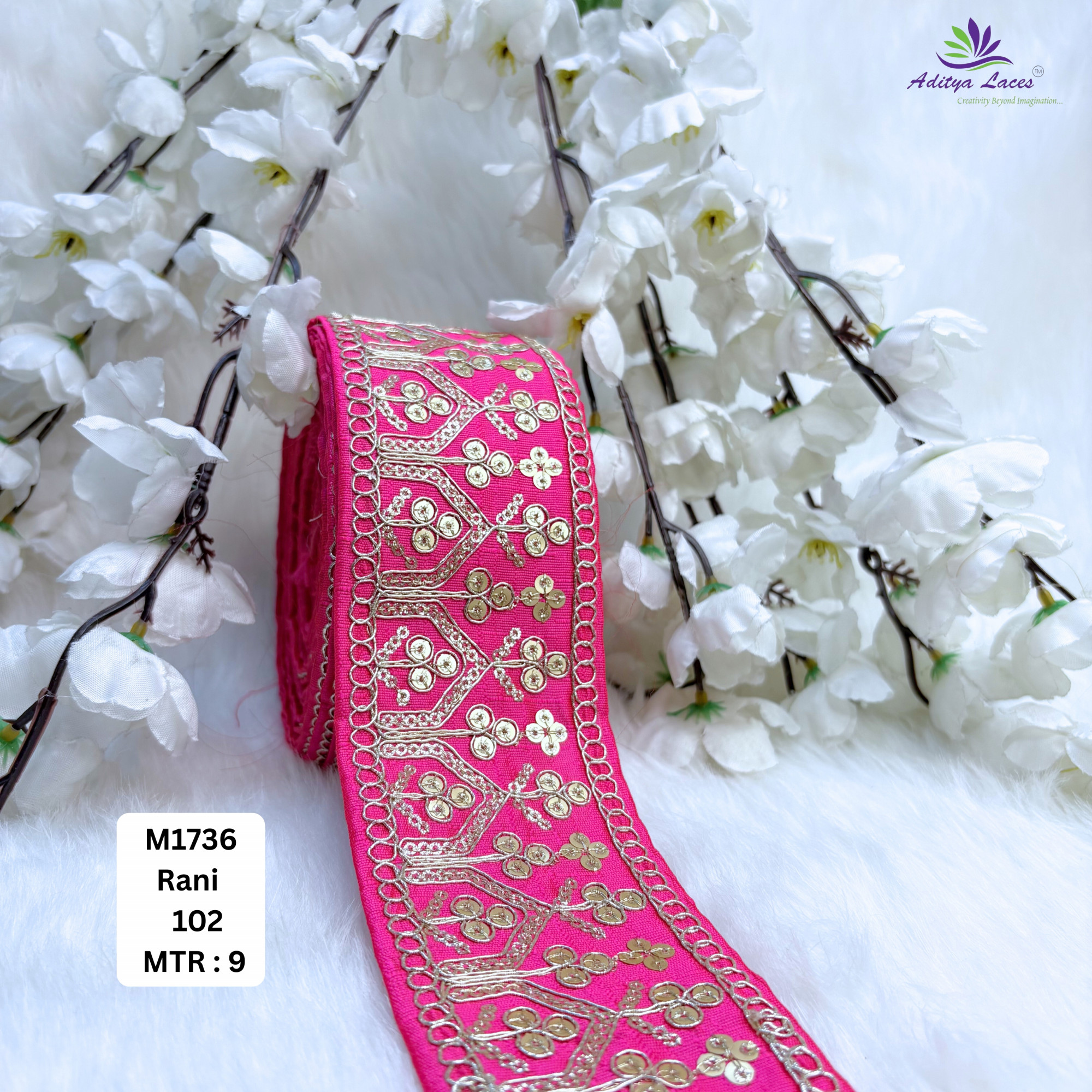 Classic Malbari Lace Border for Kurti Dupatta