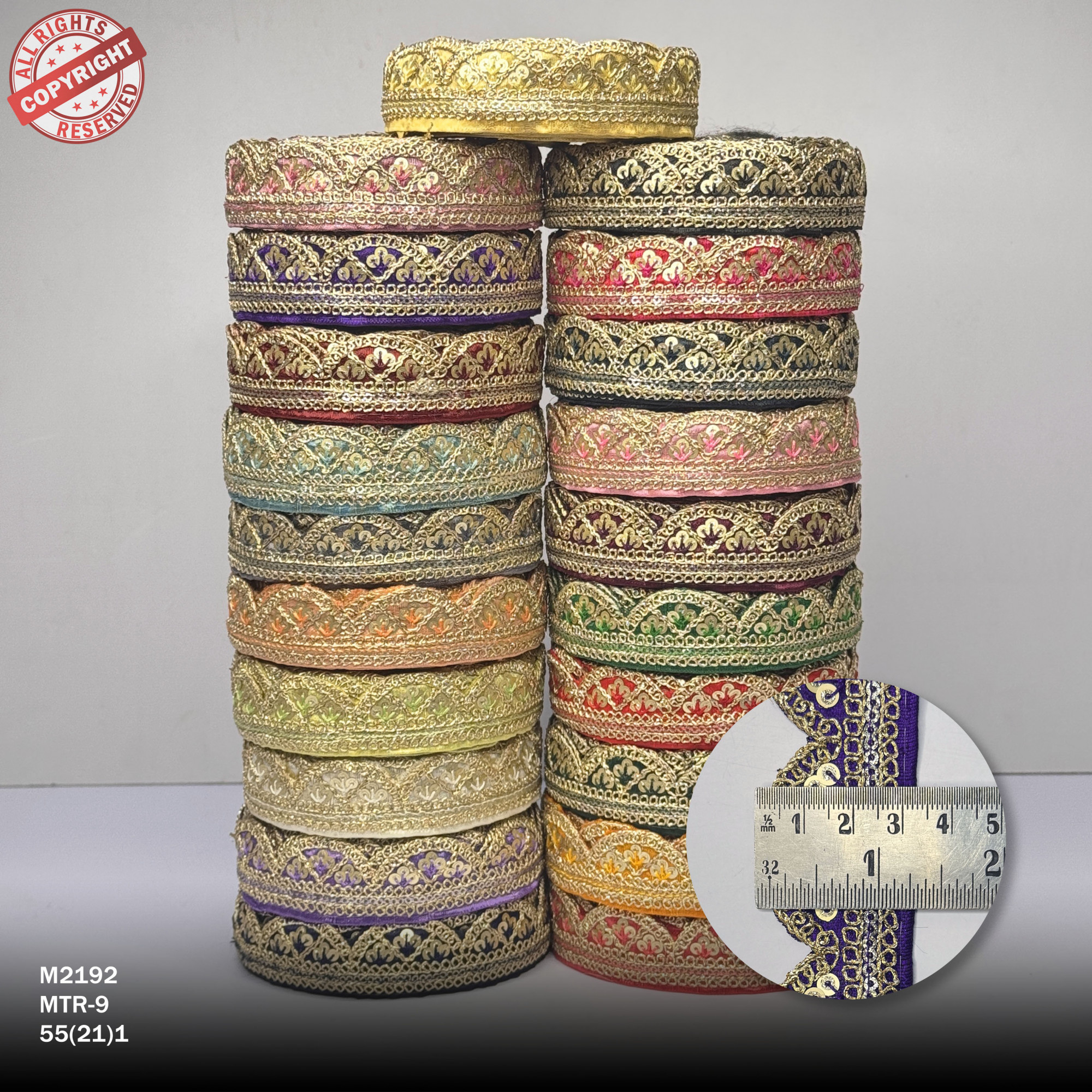 Ethnic Decorative Border Trim for Fashion Accessories