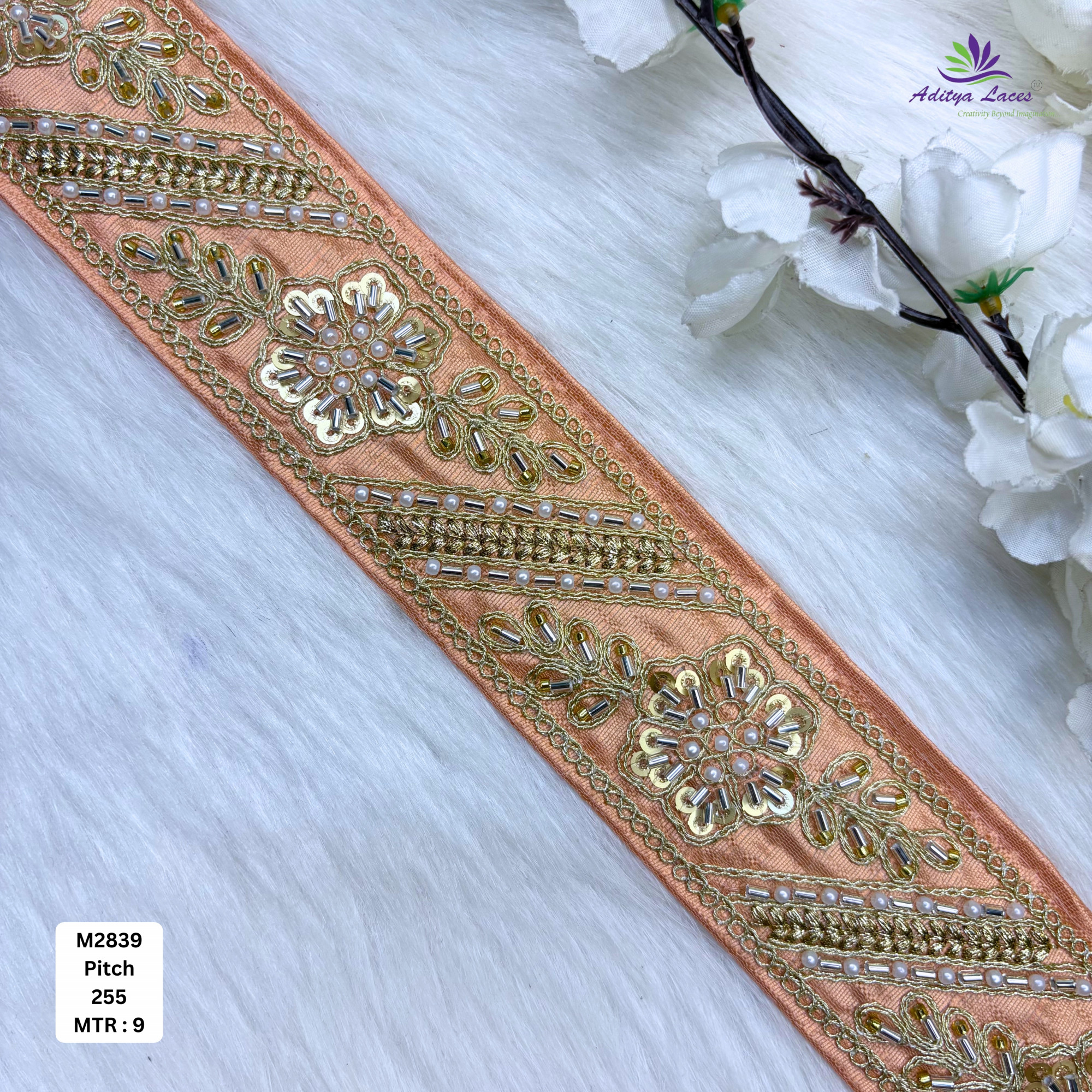 Wedding Garment Decorative Beads Trim for Lehenga Saree