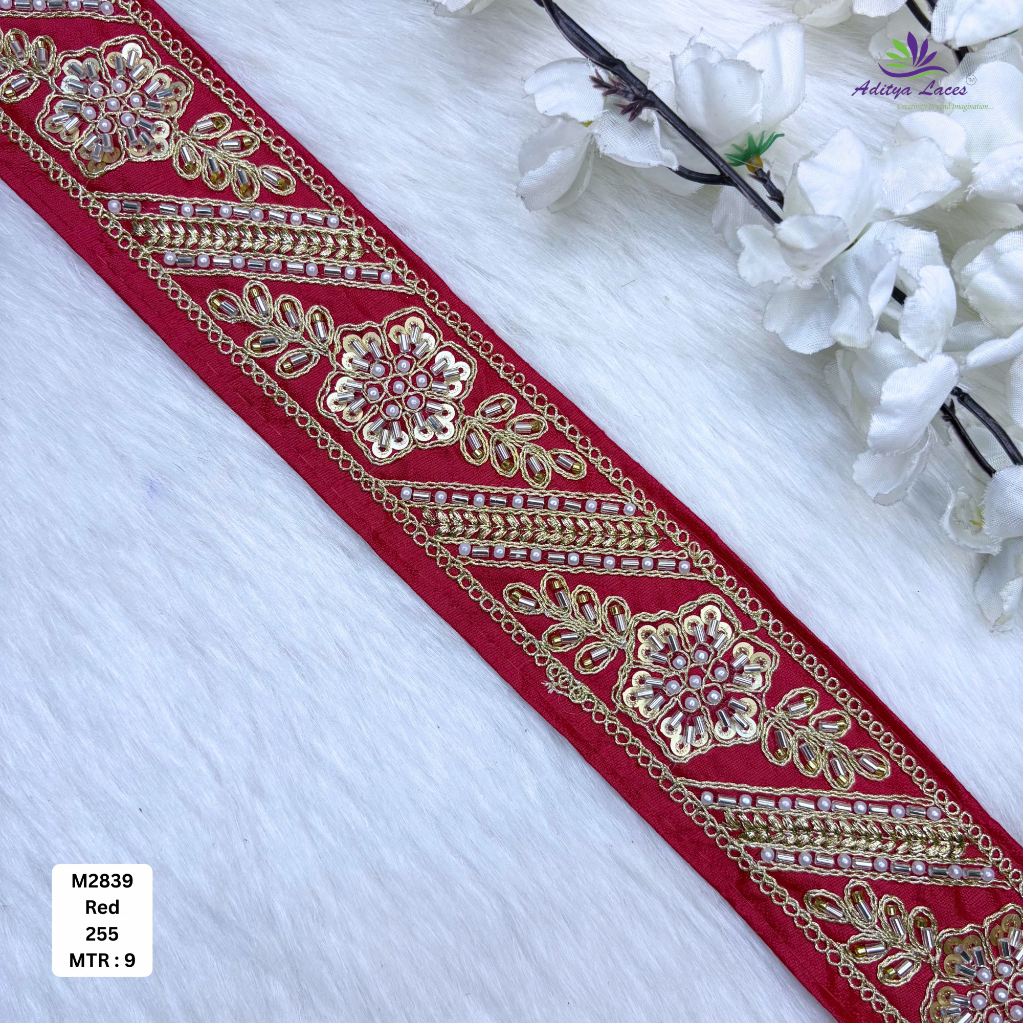 Wedding Garment Decorative Beads Trim for Lehenga Saree