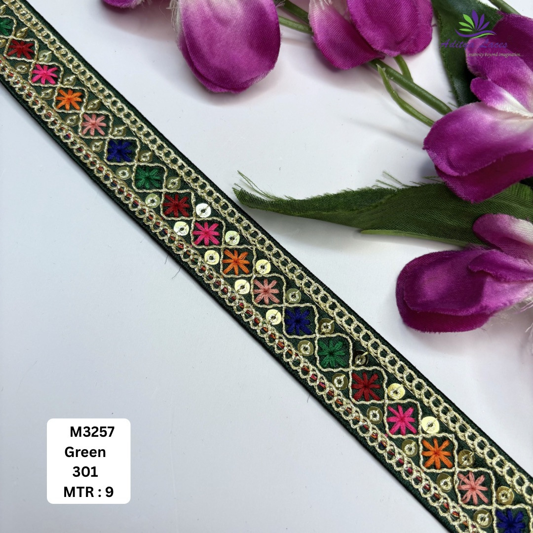 Royal Malbari Lace Saree Border for Kurti Dupatta