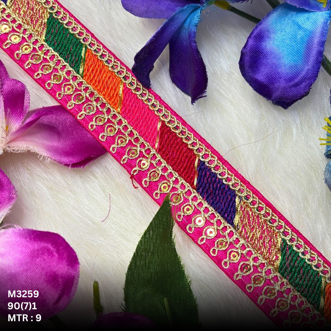 Decorative Malbari Lace Saree Border for Lehenga Saree