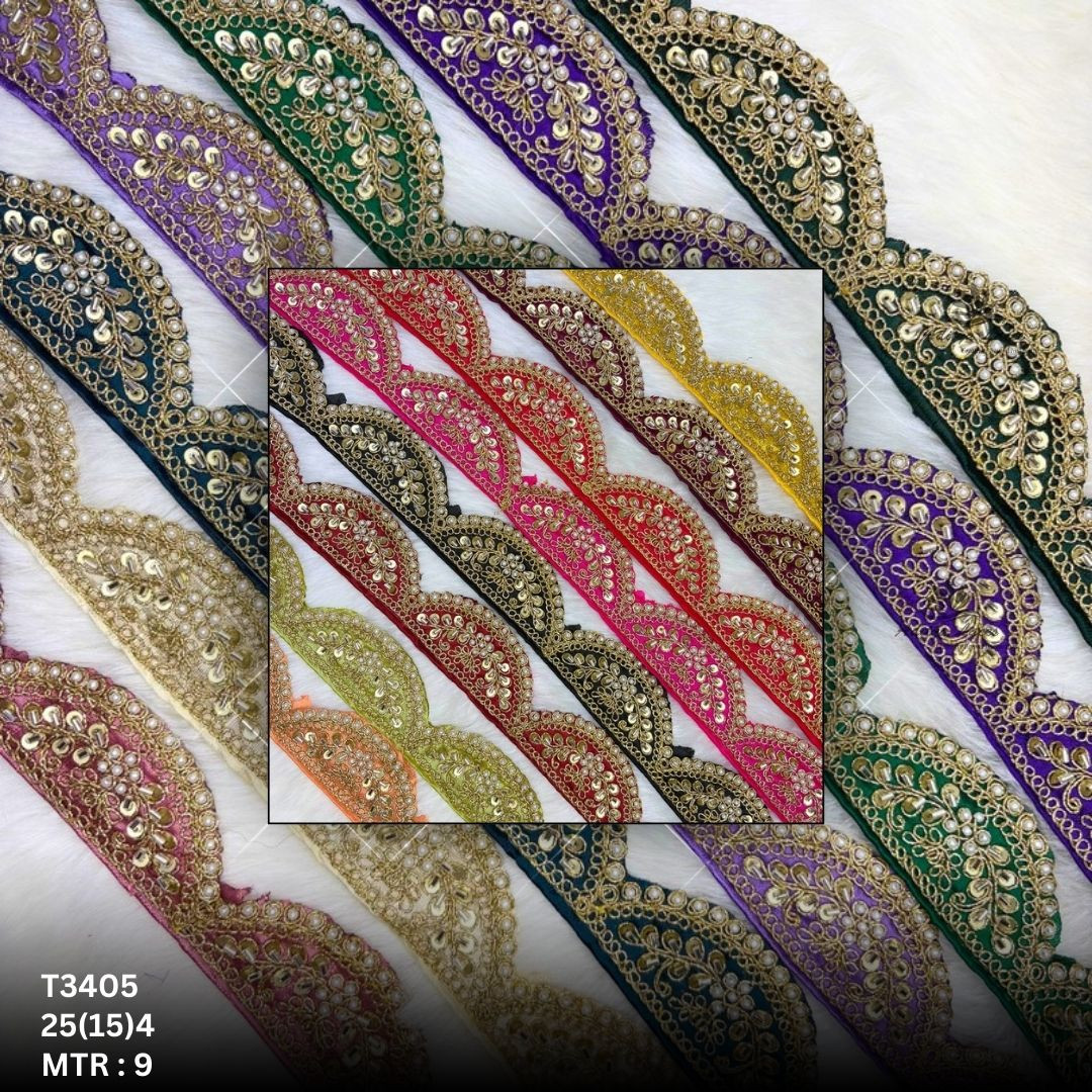 Modern Handcrafted Beaded Border for Bridal Wear