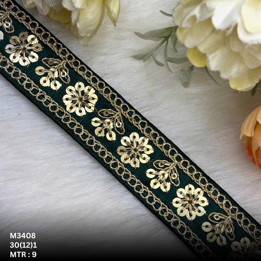 Elegant Malbari Lace Border for Lehenga Saree