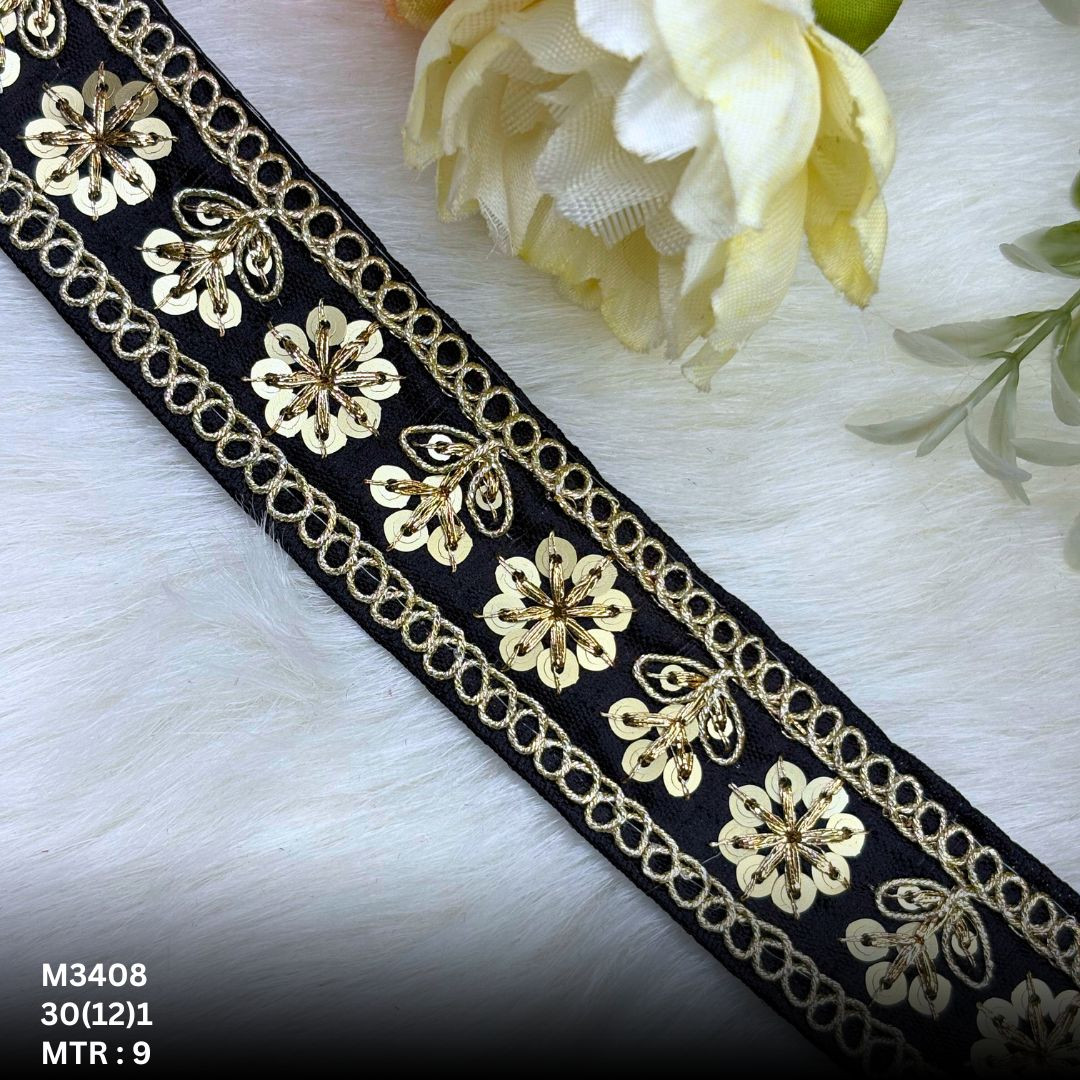 Elegant Malbari Lace Border for Lehenga Saree