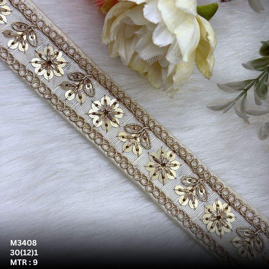 Elegant Malbari Lace Border for Lehenga Saree