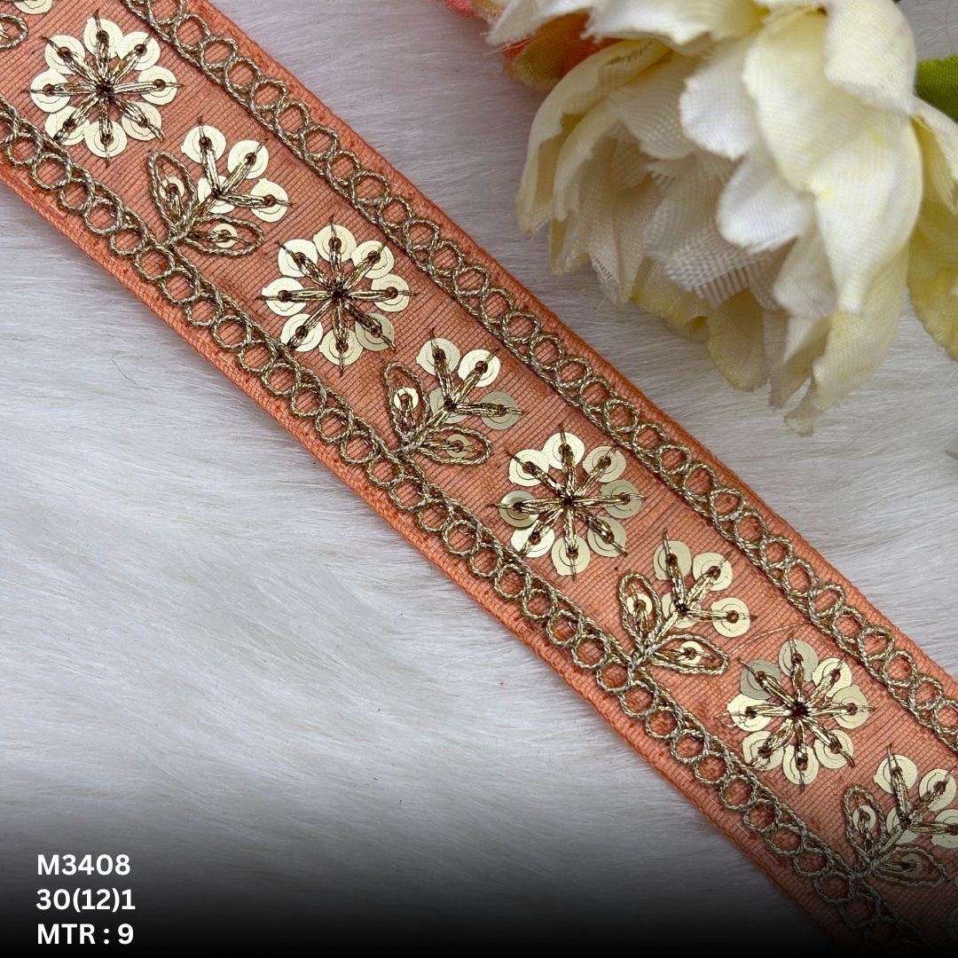 Elegant Malbari Lace Border for Lehenga Saree