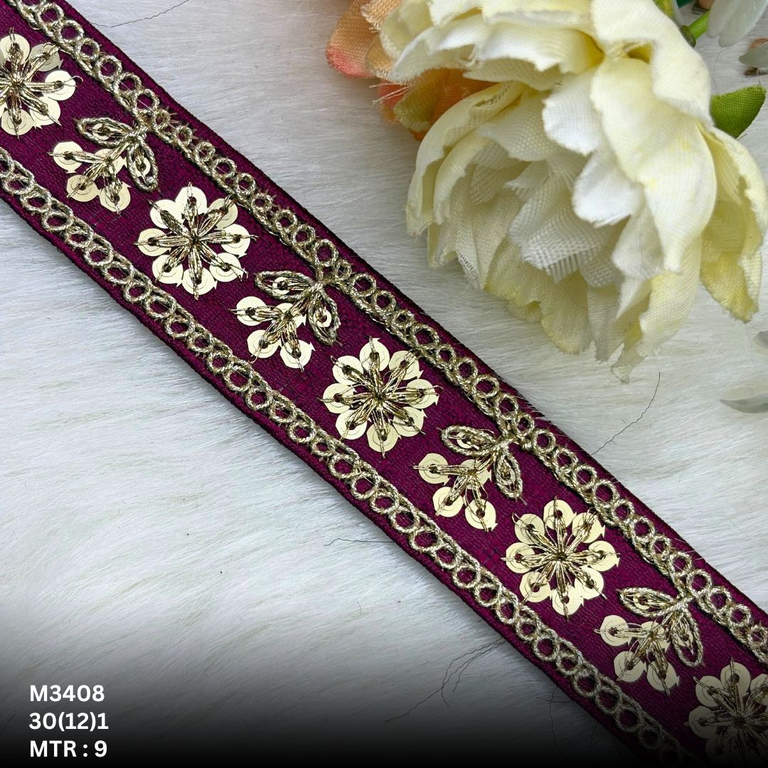 Elegant Malbari Lace Border for Lehenga Saree