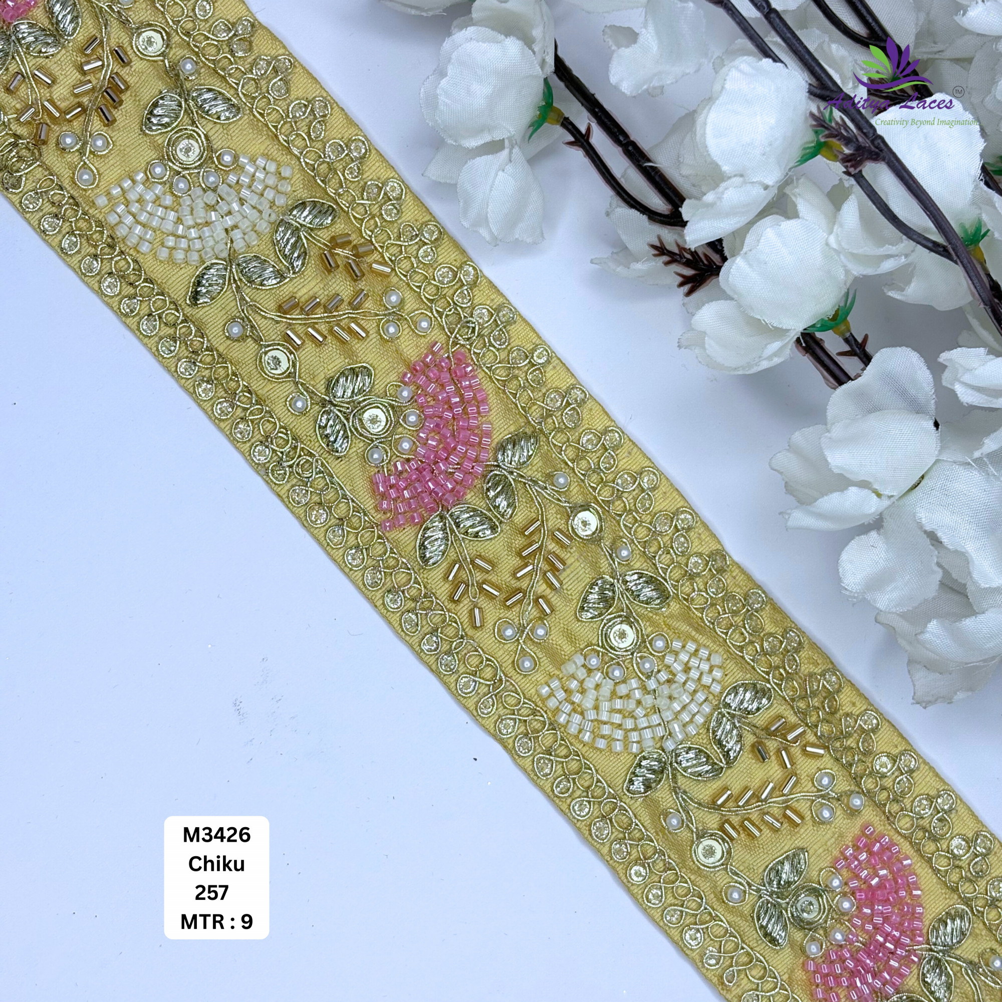 Designer Bridal Beads Lace for Fashion Accessories