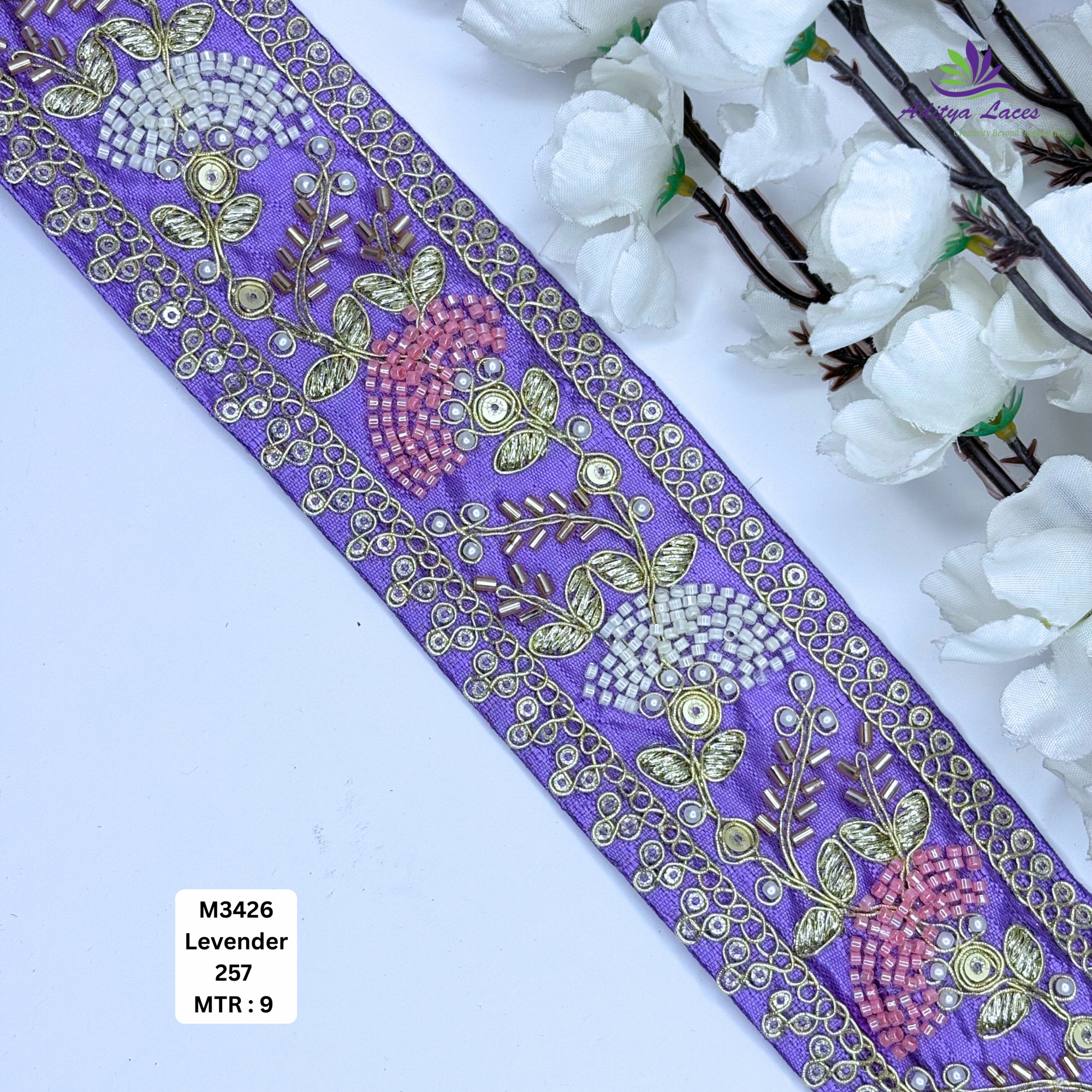 Designer Bridal Beads Lace for Fashion Accessories