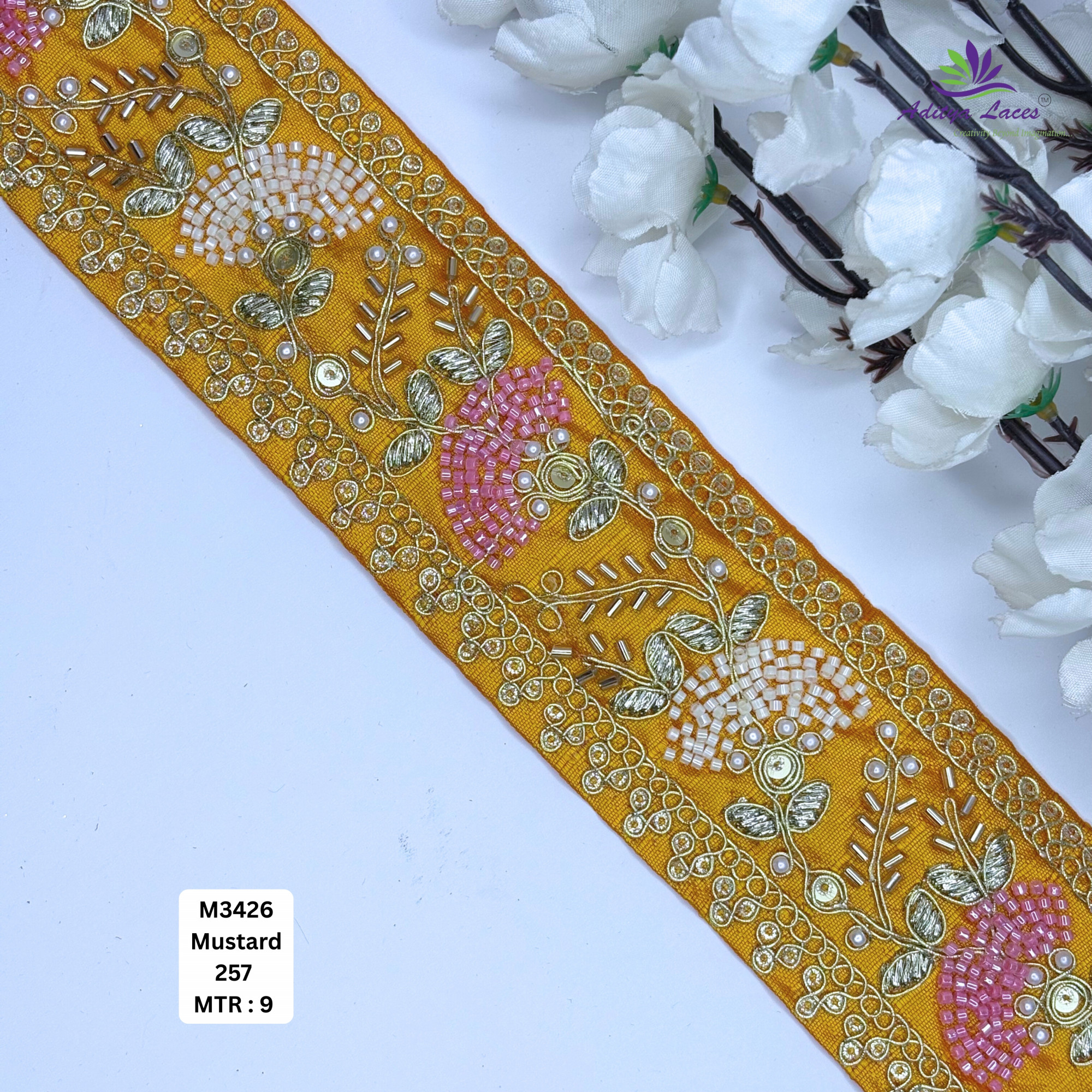Designer Bridal Beads Lace for Fashion Accessories