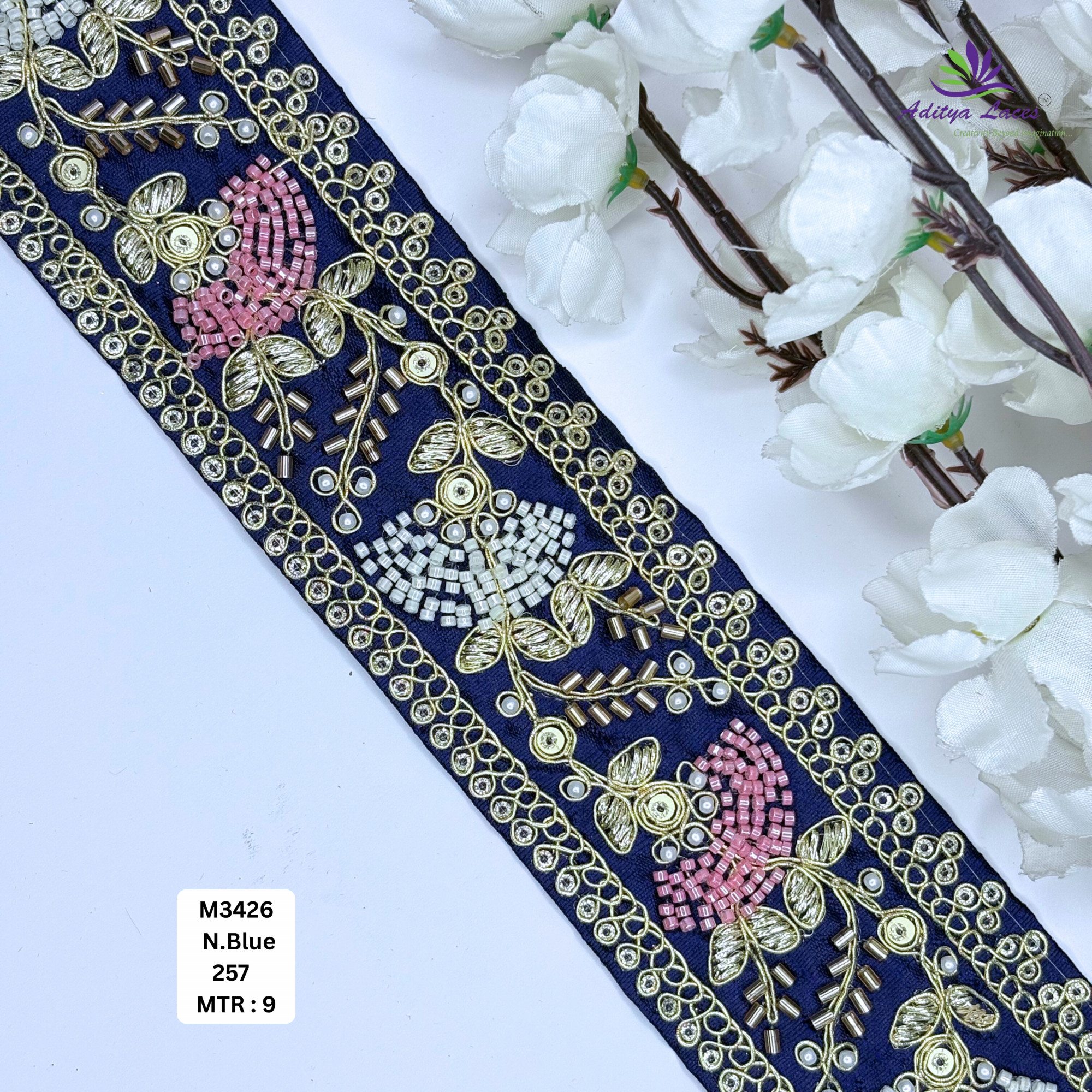 Designer Bridal Beads Lace for Fashion Accessories