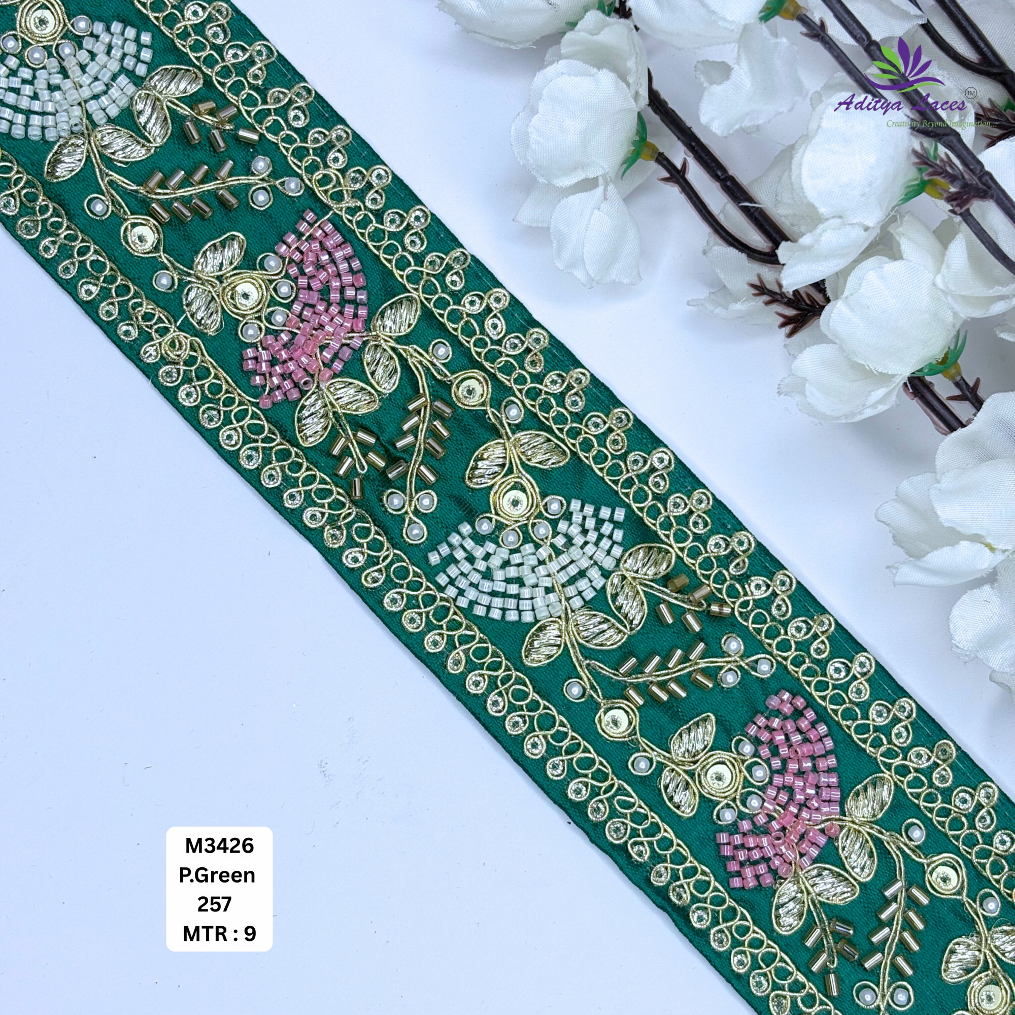 Designer Bridal Beads Lace for Fashion Accessories