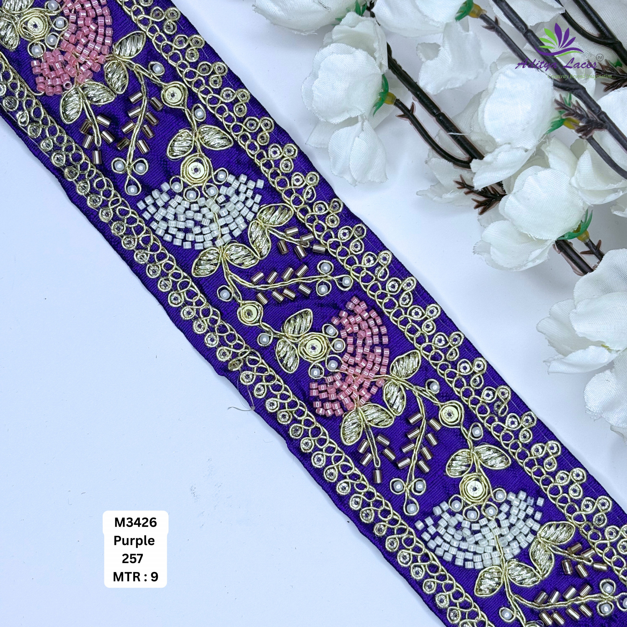 Designer Bridal Beads Lace for Fashion Accessories