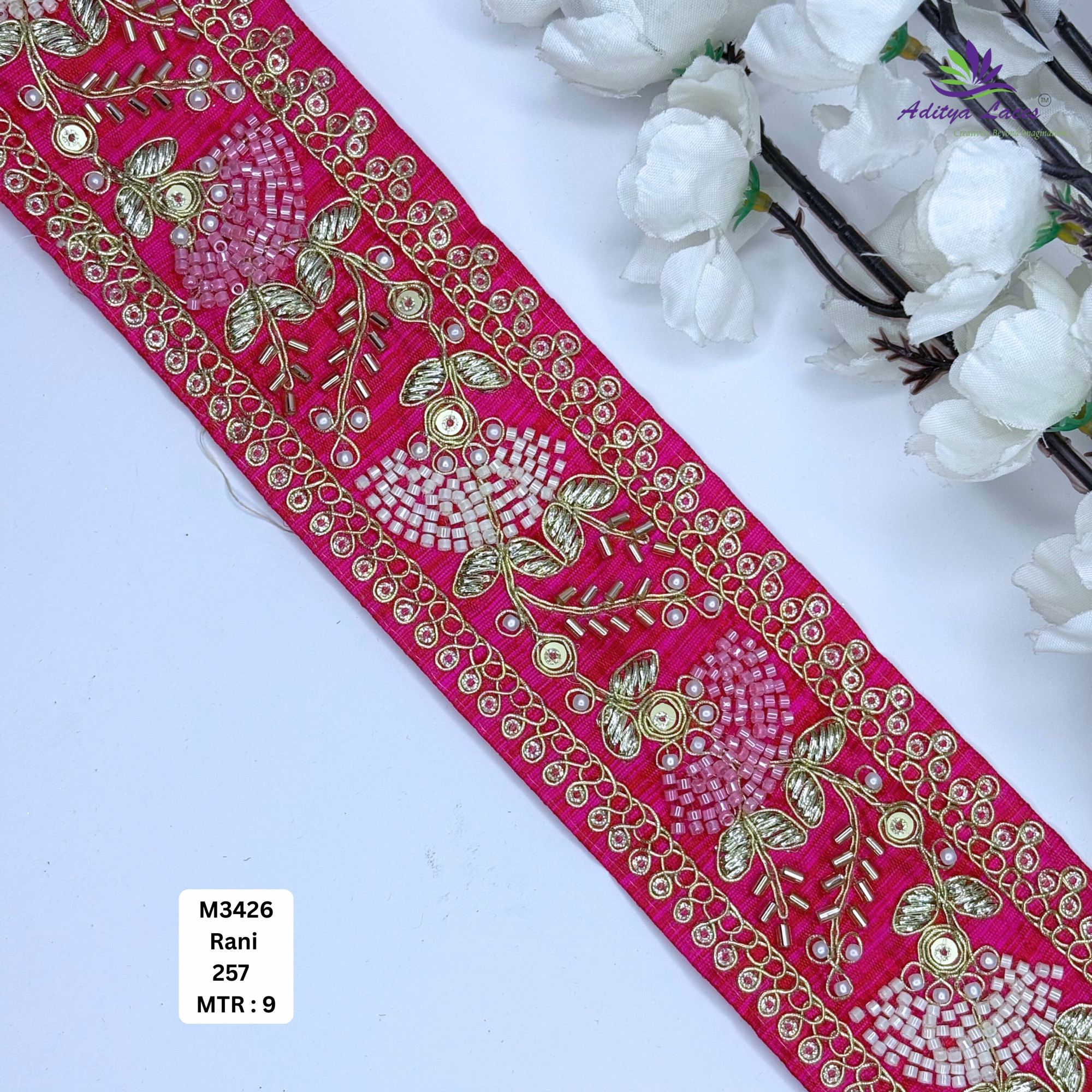 Designer Bridal Beads Lace for Fashion Accessories