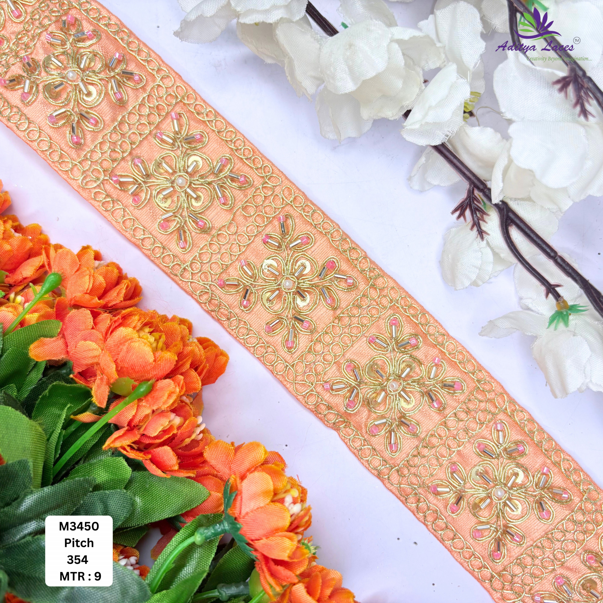 Bridal Garment Decorative Beads Trim for Kurti Dupatta