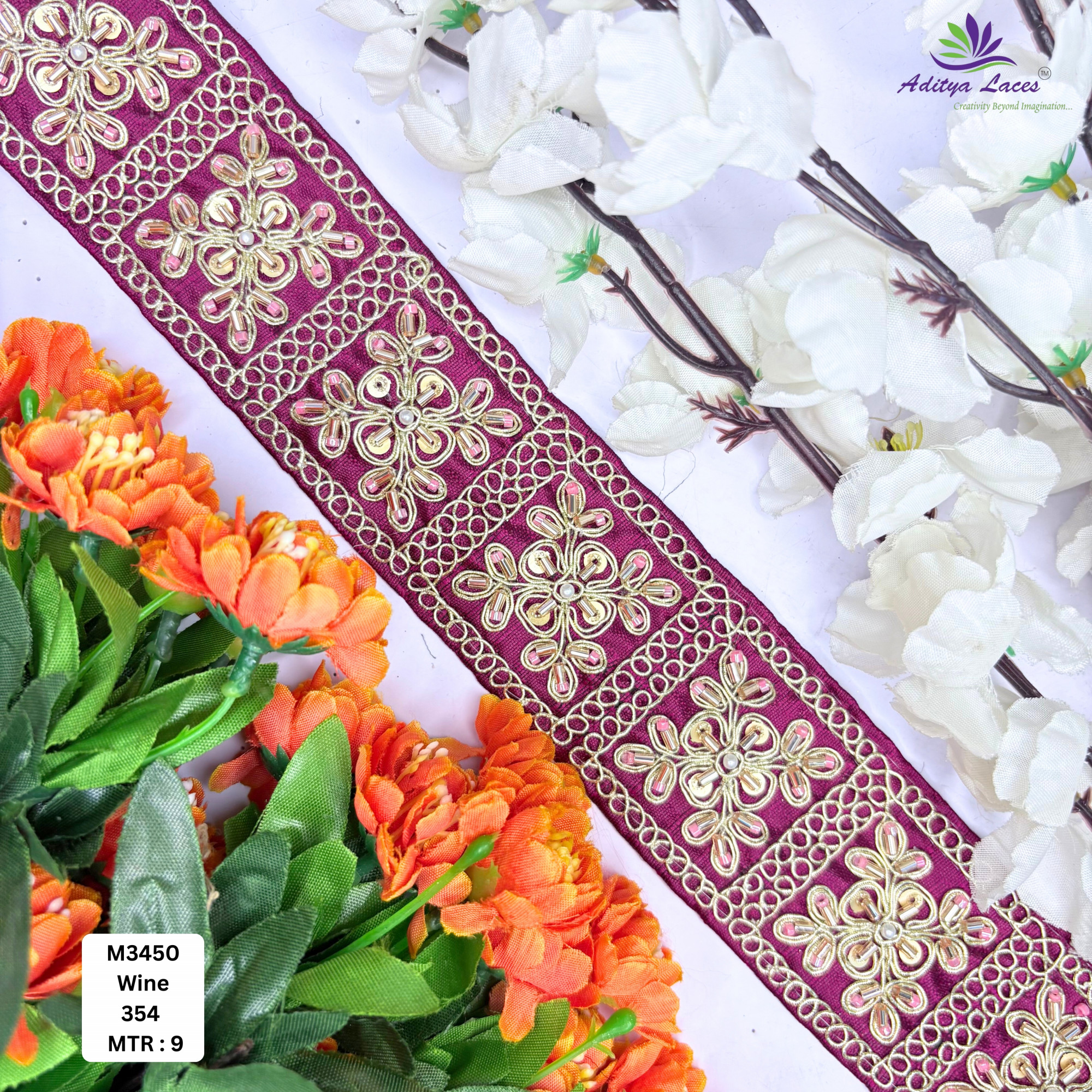 Bridal Garment Decorative Beads Trim for Kurti Dupatta