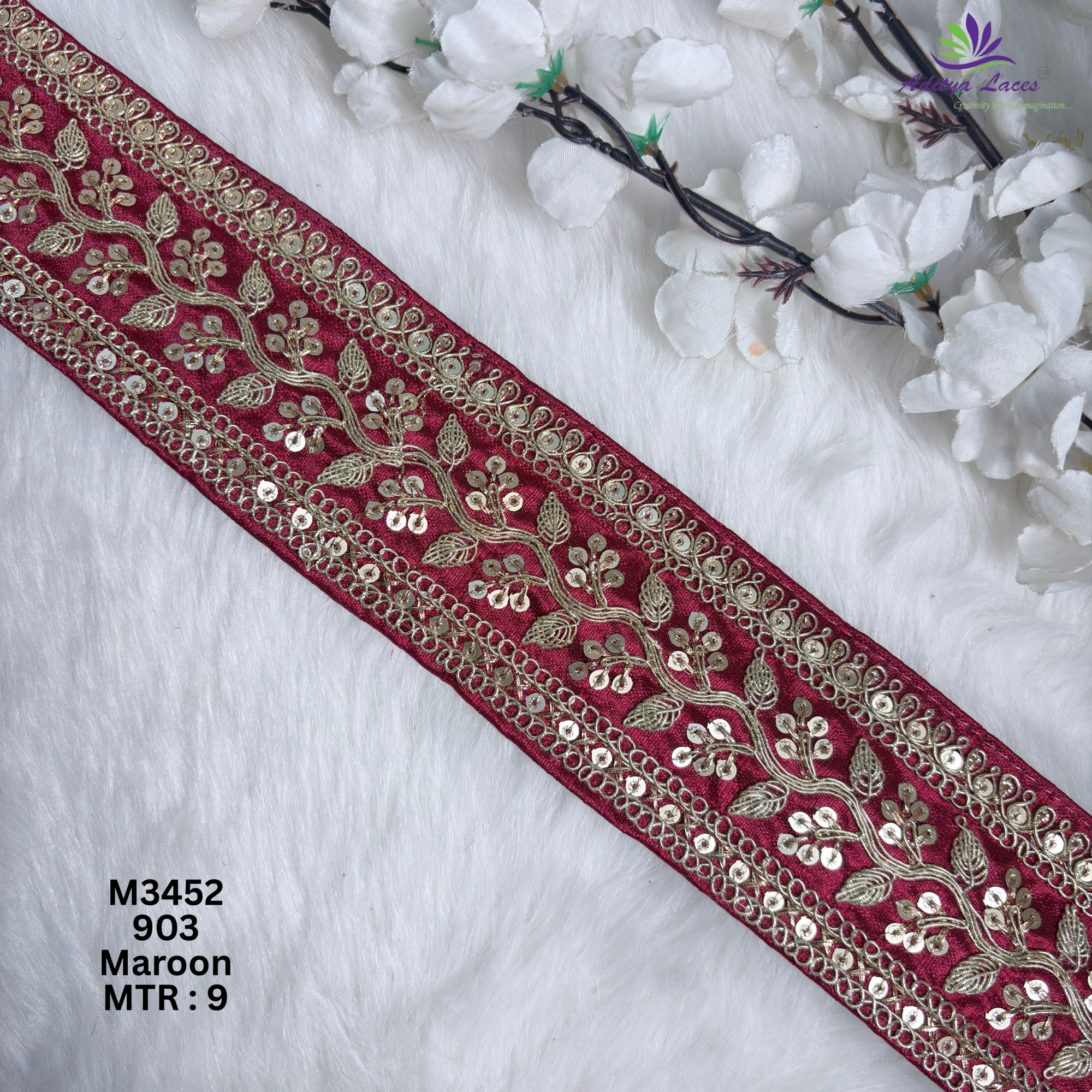Graceful Designer Saree Lace for Kurti Dupatta