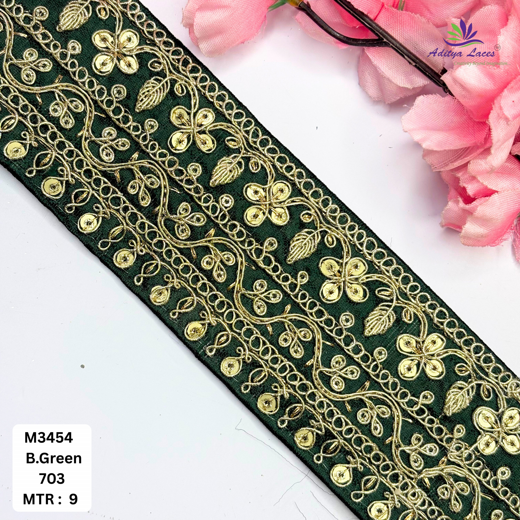 Artisan Decorative Border Trim for Designer Outfits