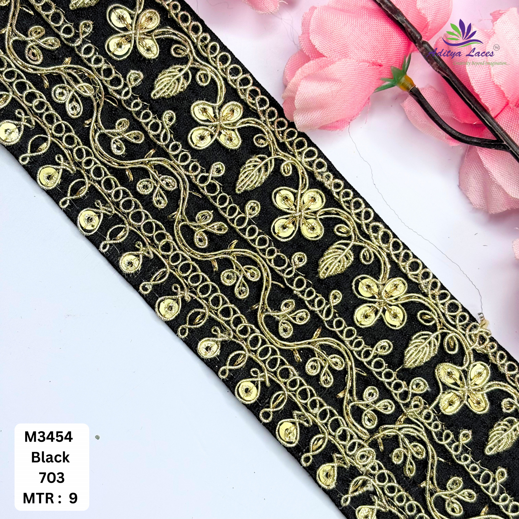 Artisan Decorative Border Trim for Designer Outfits