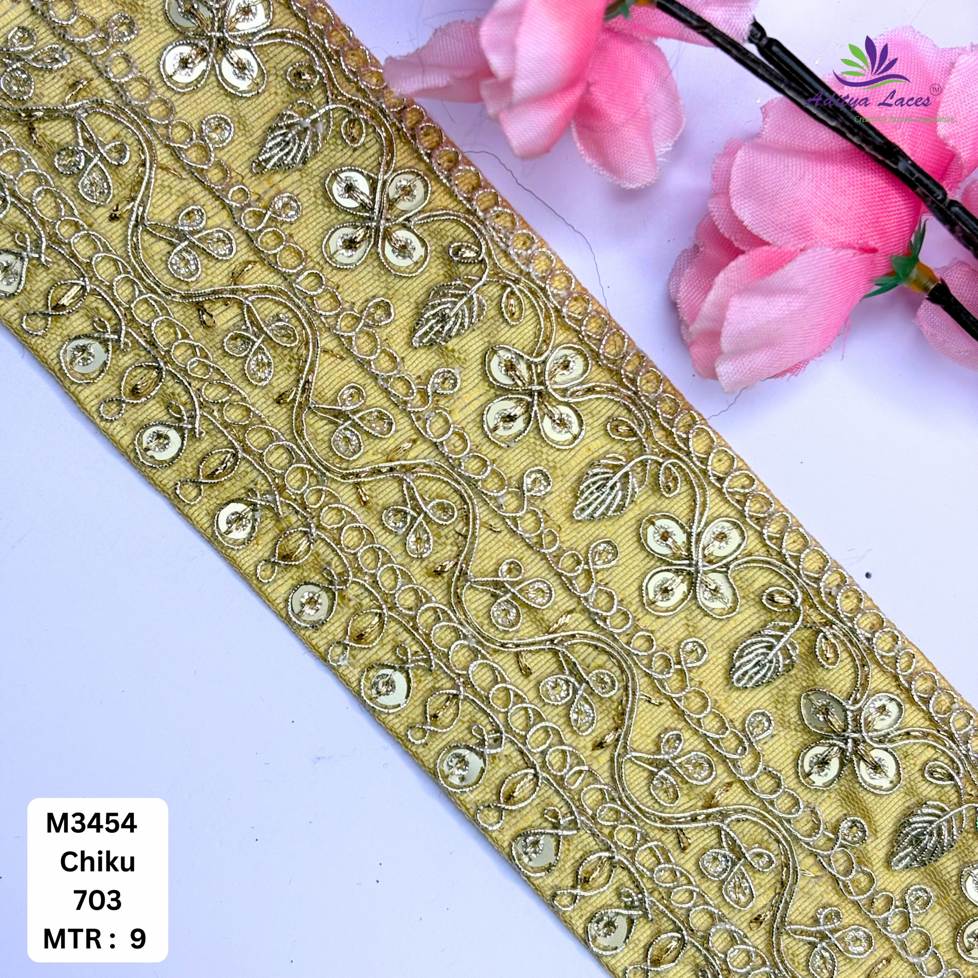Artisan Decorative Border Trim for Designer Outfits