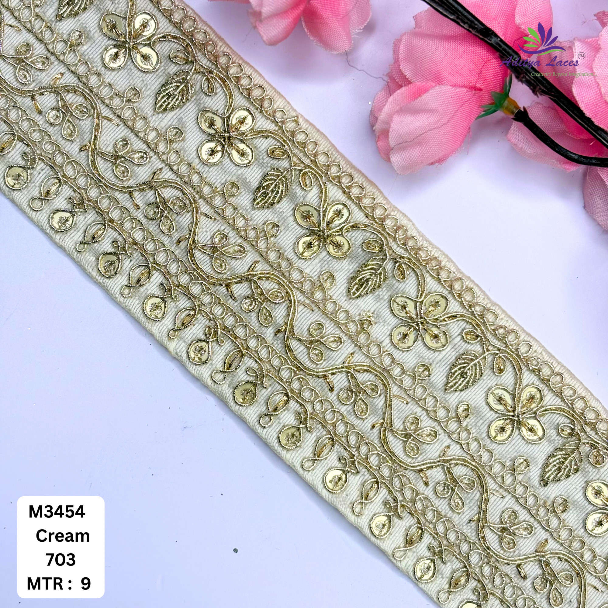 Artisan Decorative Border Trim for Designer Outfits