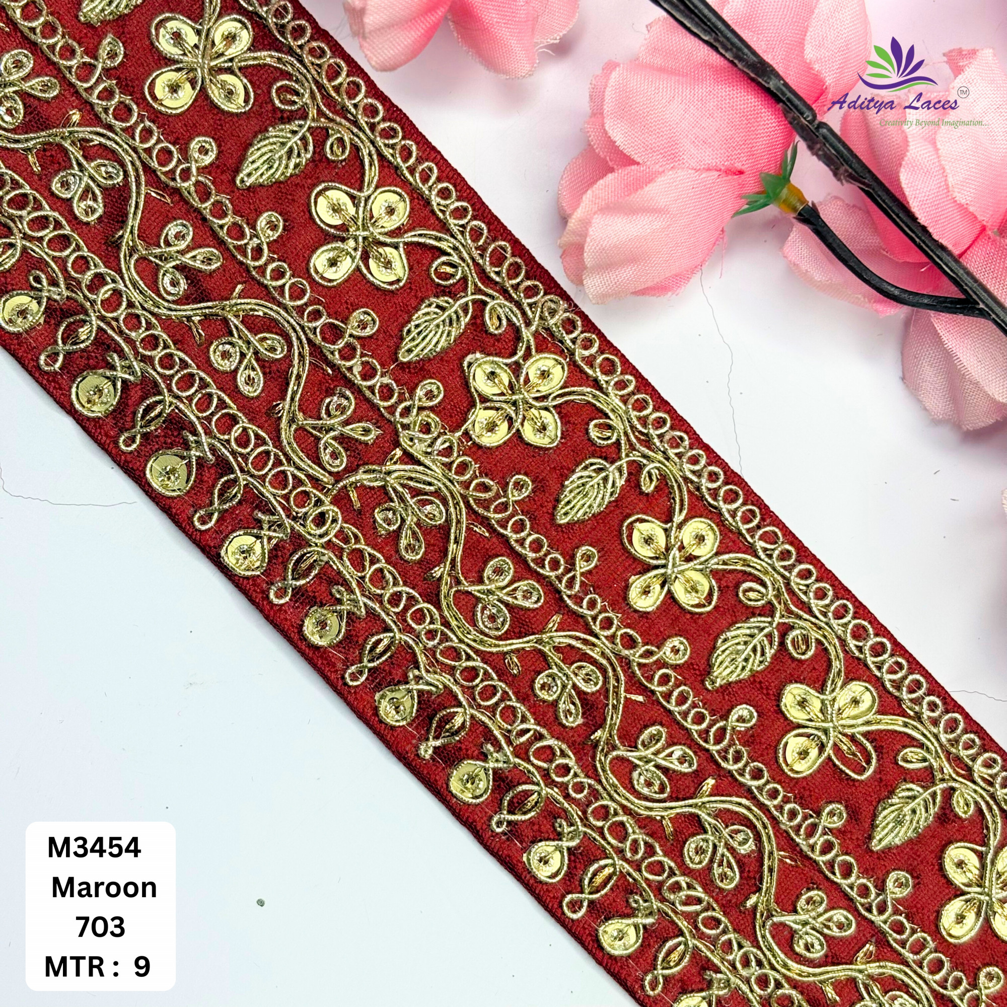 Artisan Decorative Border Trim for Designer Outfits