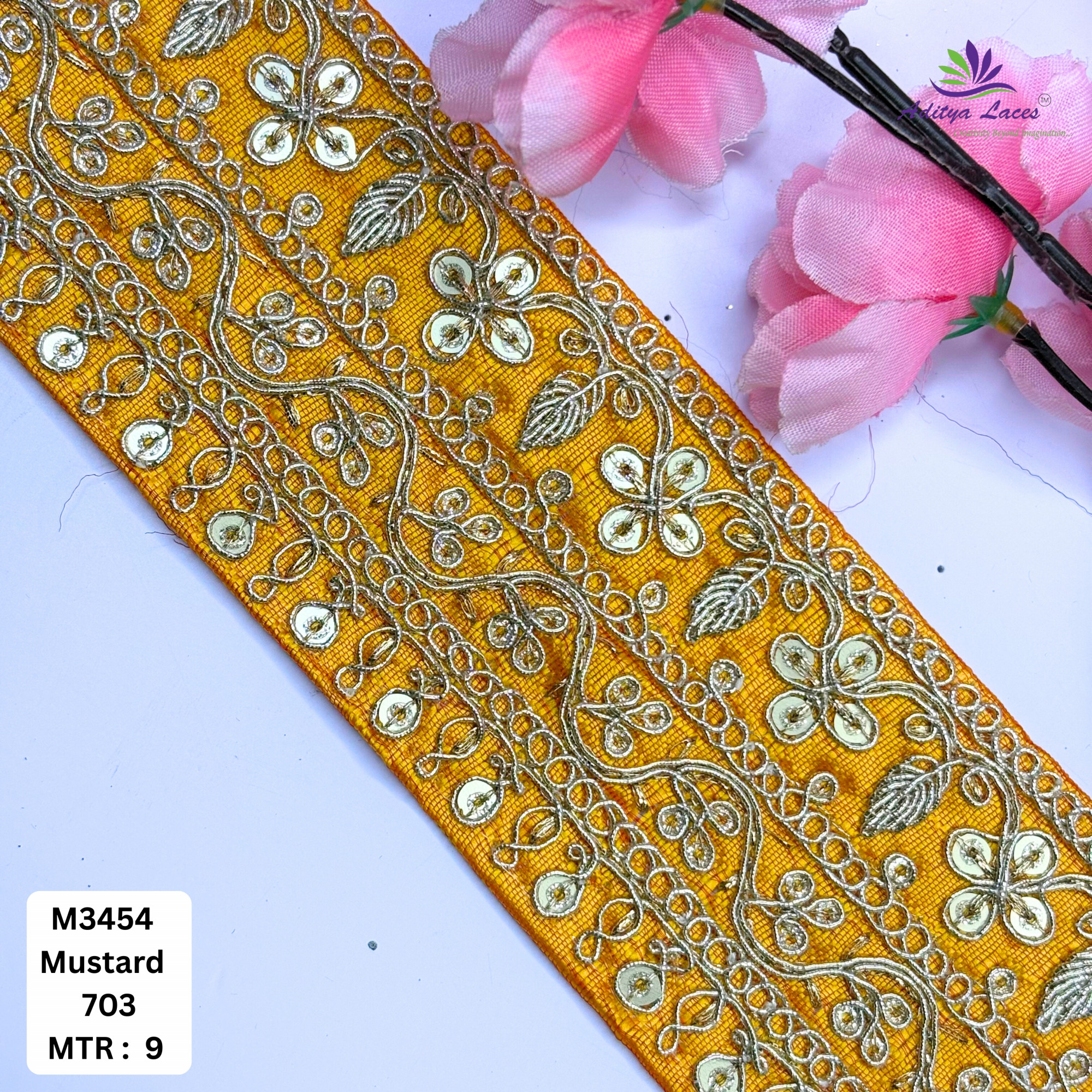 Artisan Decorative Border Trim for Designer Outfits