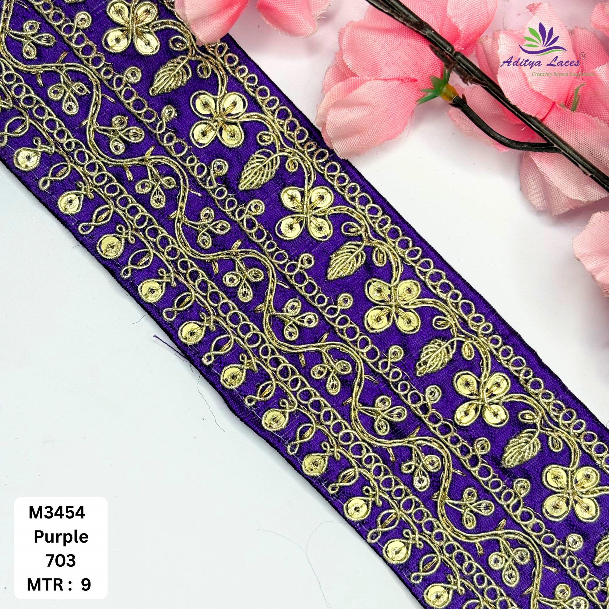 Artisan Decorative Border Trim for Designer Outfits