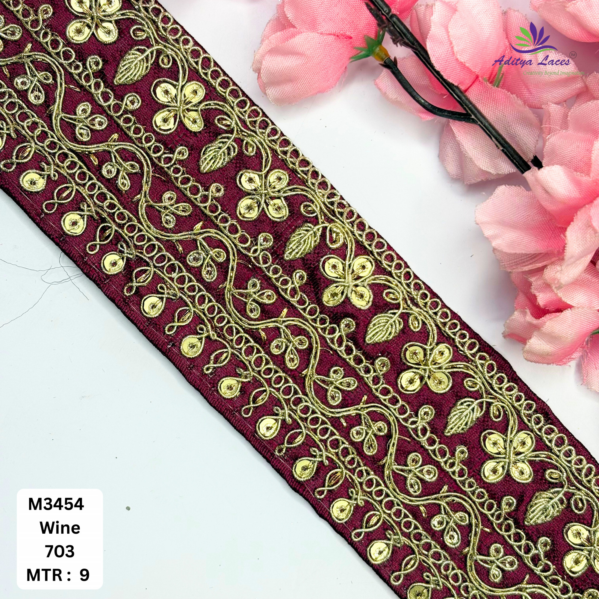 Artisan Decorative Border Trim for Designer Outfits