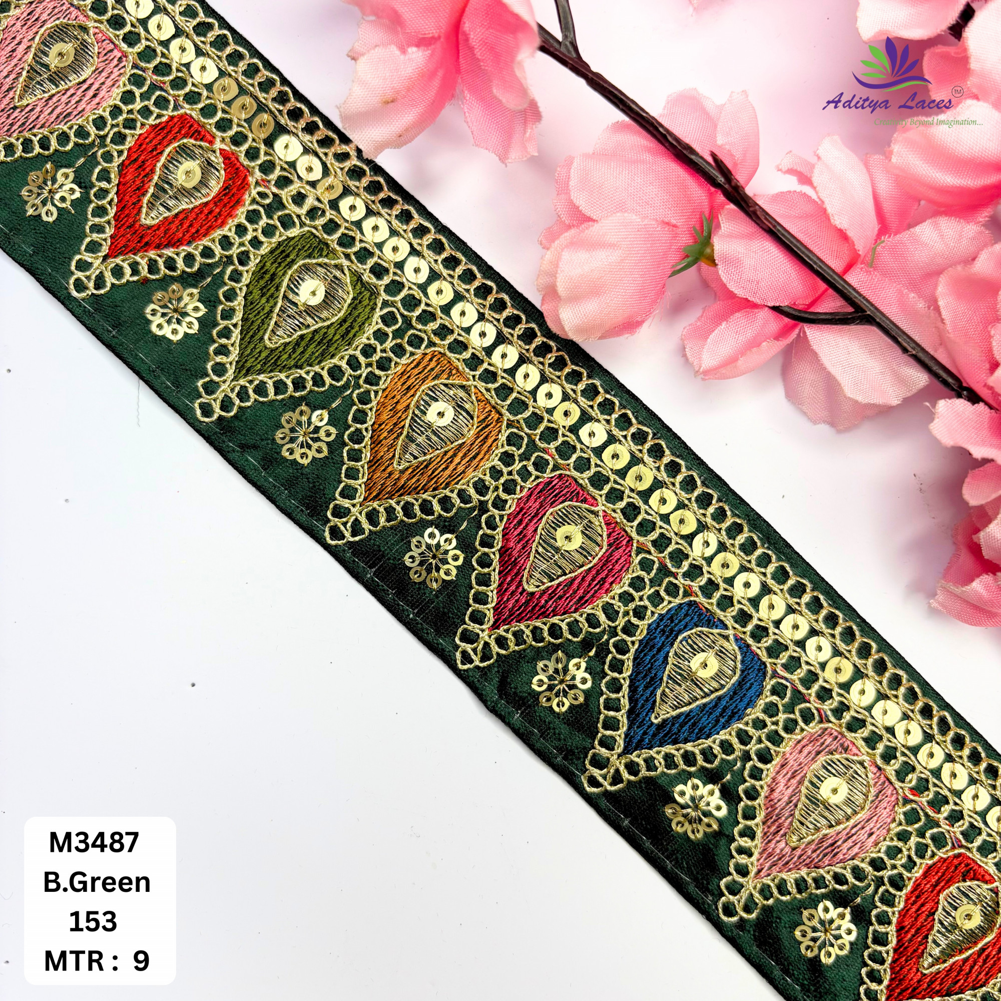 Elegant Malbari Lace Border for Saree Blouse